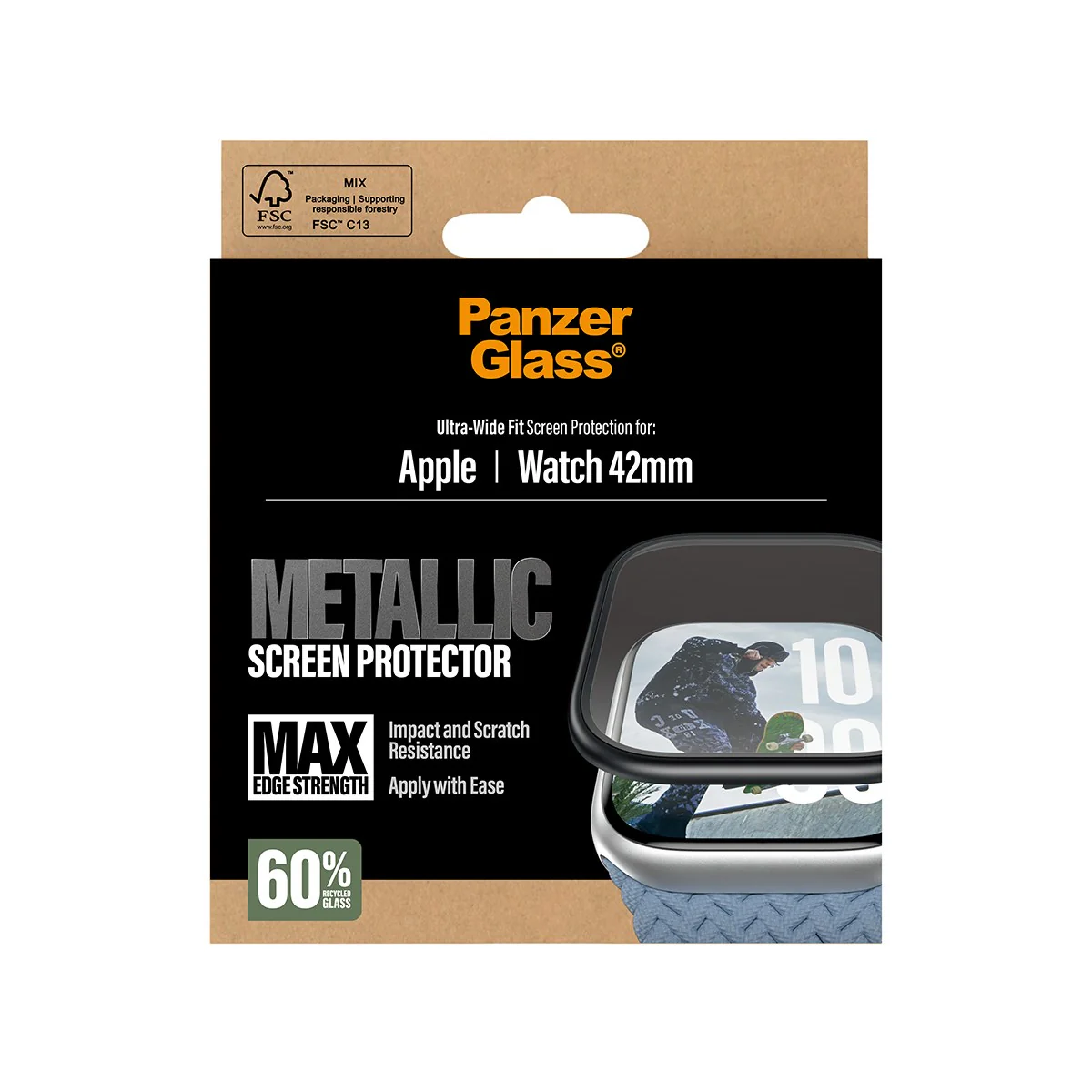 PanzerGlass® Screen Protector Metallic Apple Watch Series 11 | 10 | 42mm - Image 3