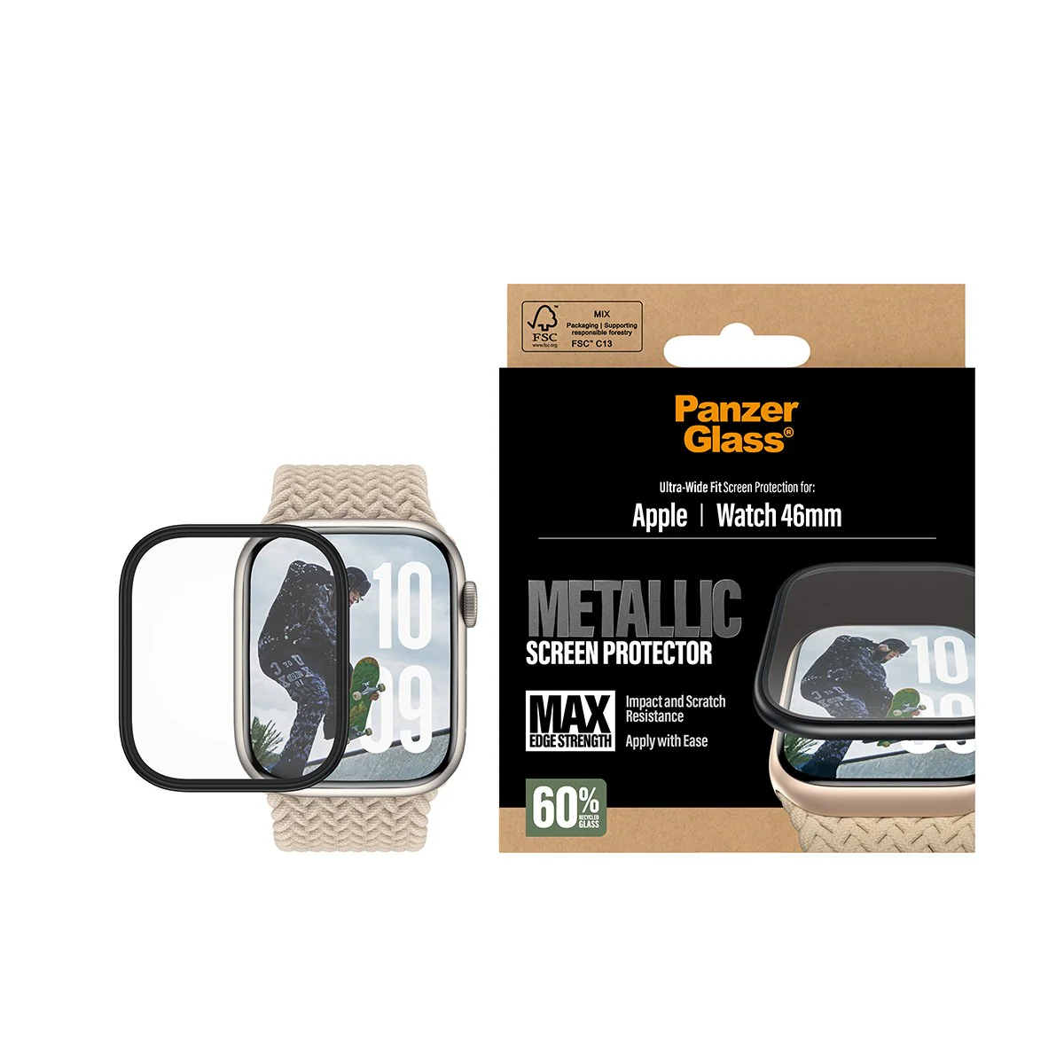 PanzerGlass® Screen Protector Metallic Apple Watch Series 11 | 10 | 46mm - Image 2