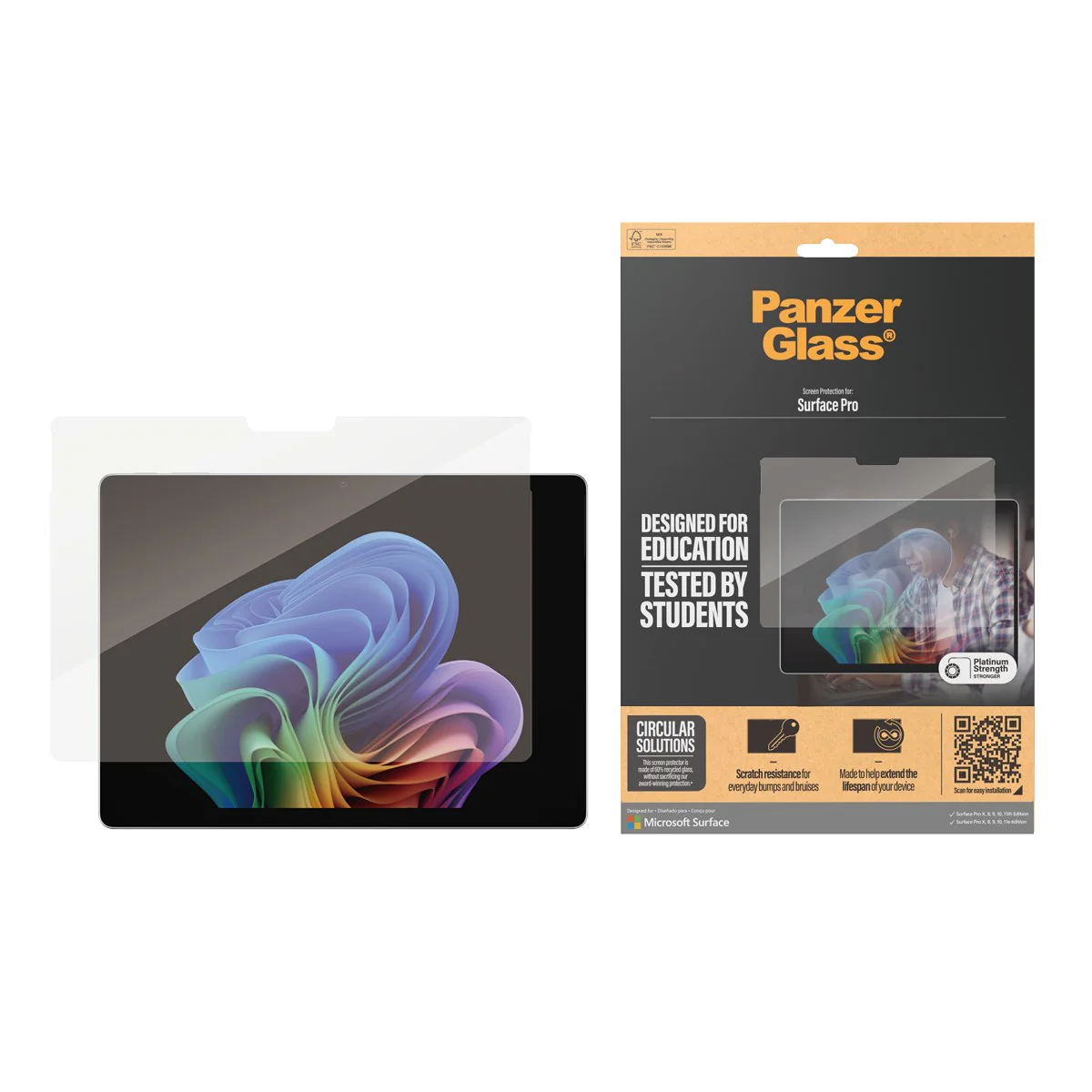 PanzerGlass® Screen Protector Microsoft Surface Pro X | Pro 8 | Pro 9 | Pro 10 | Pro 11 | Ultra-Wide Fit - Image 2