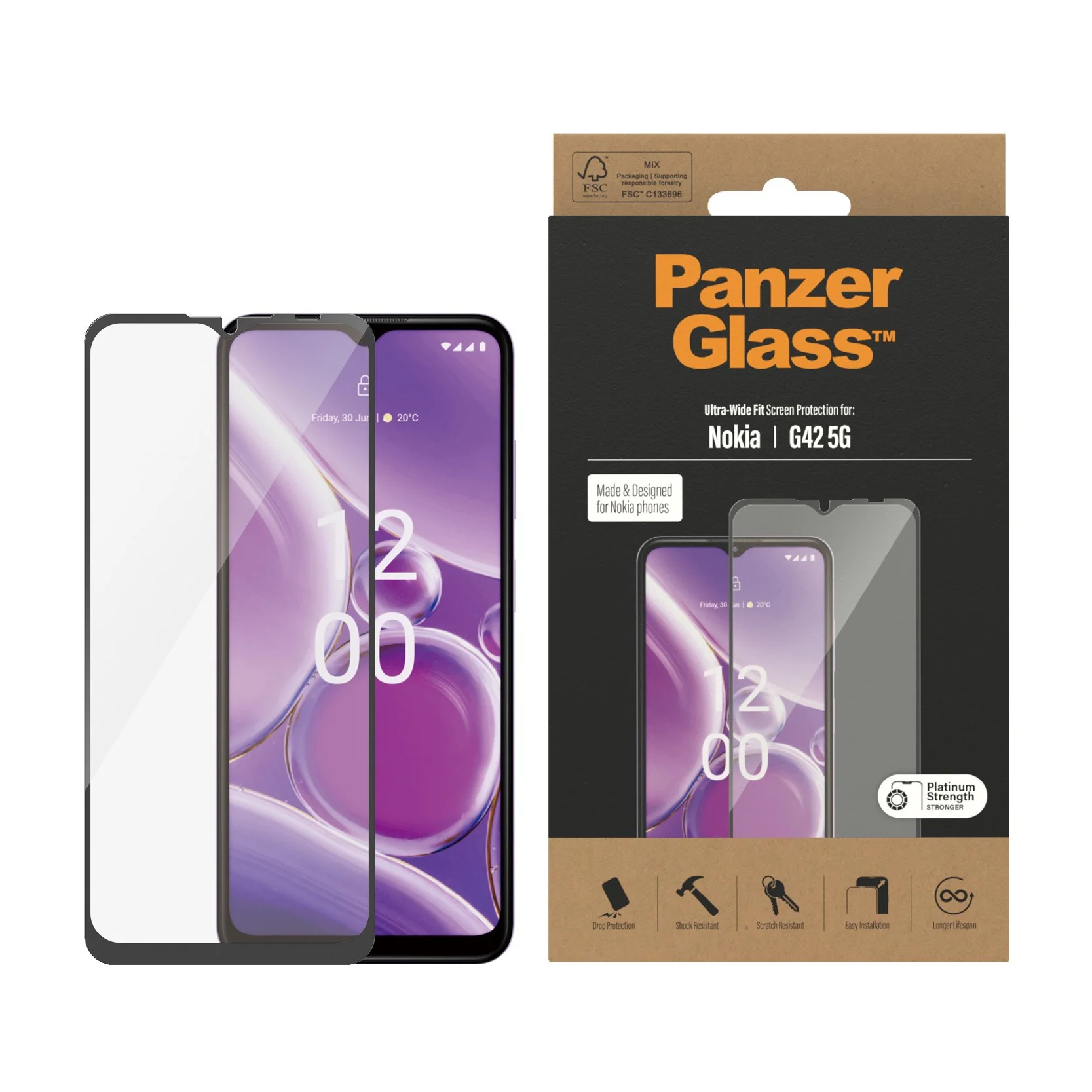 PanzerGlass® Screen Protector Nokia G42 5G | Ultra-Wide Fit - Image 2
