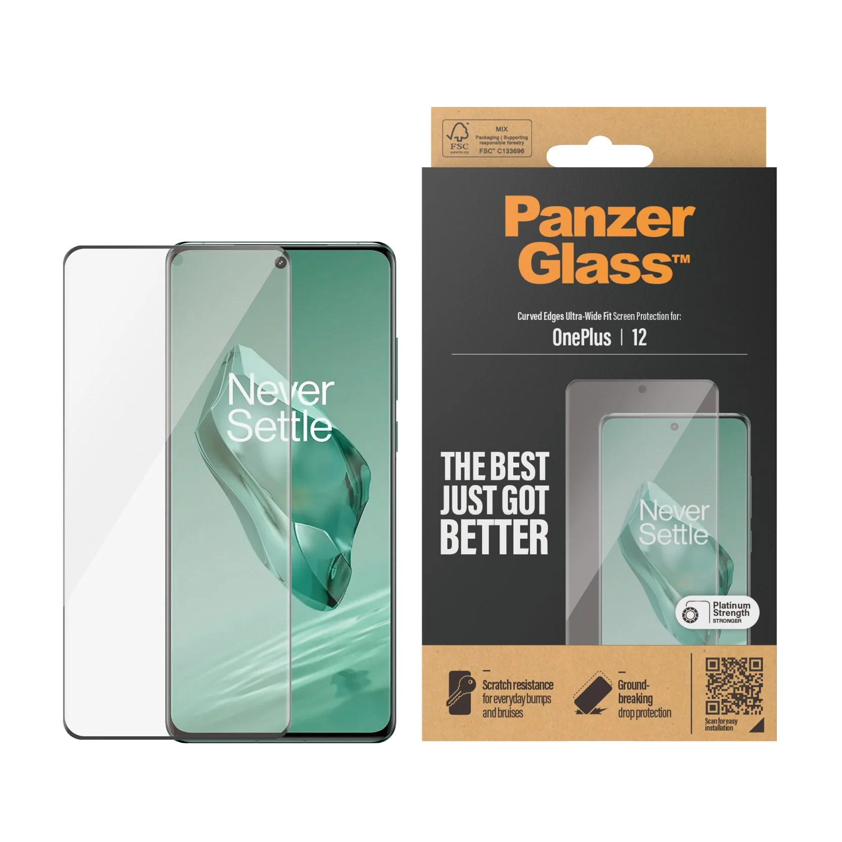 PanzerGlass® Screen Protector OnePlus 12 | Ultra-Wide Fit - Image 2