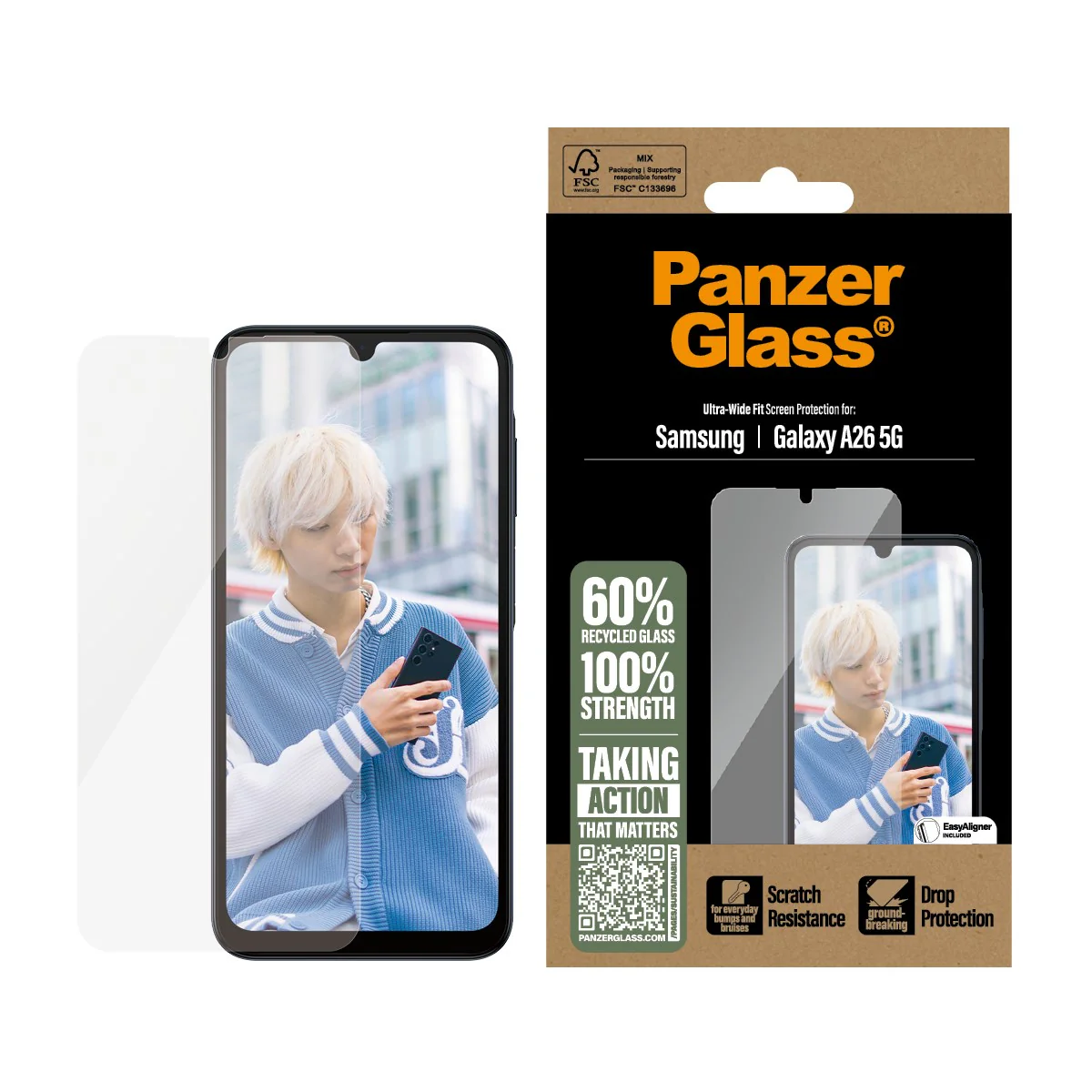 PanzerGlass® Screen Protector Samsung Galaxy A26 5G | Ultra-Wide Fit - Image 2