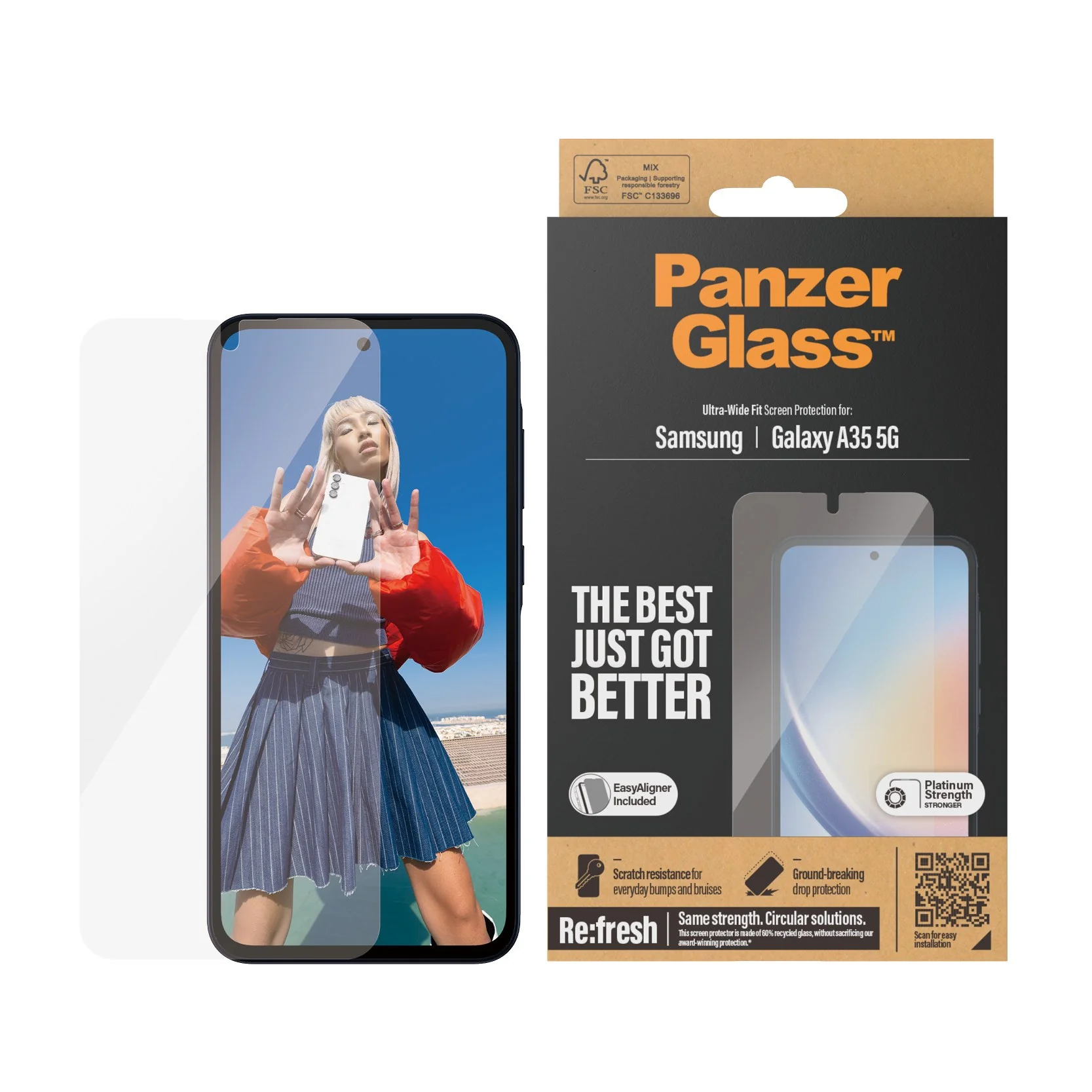 PanzerGlass® Screen Protector Samsung Galaxy A35 5G | Ultra-Wide Fit w. EasyAligner - Image 2