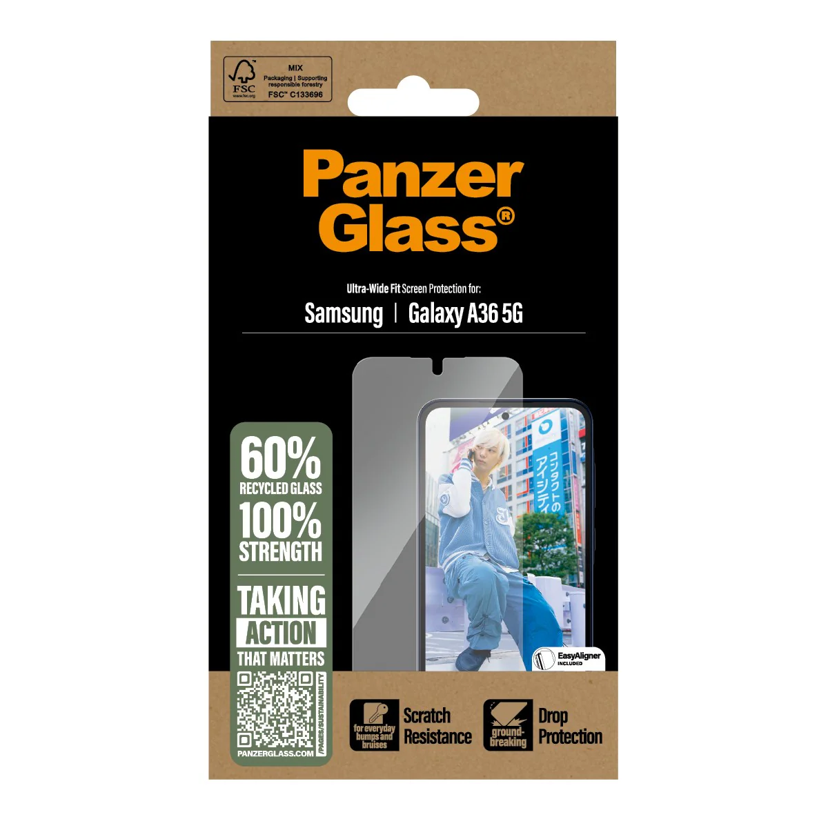 PanzerGlass® Screen Protector Samsung Galaxy A36 5G | Ultra-Wide Fit - Image 3