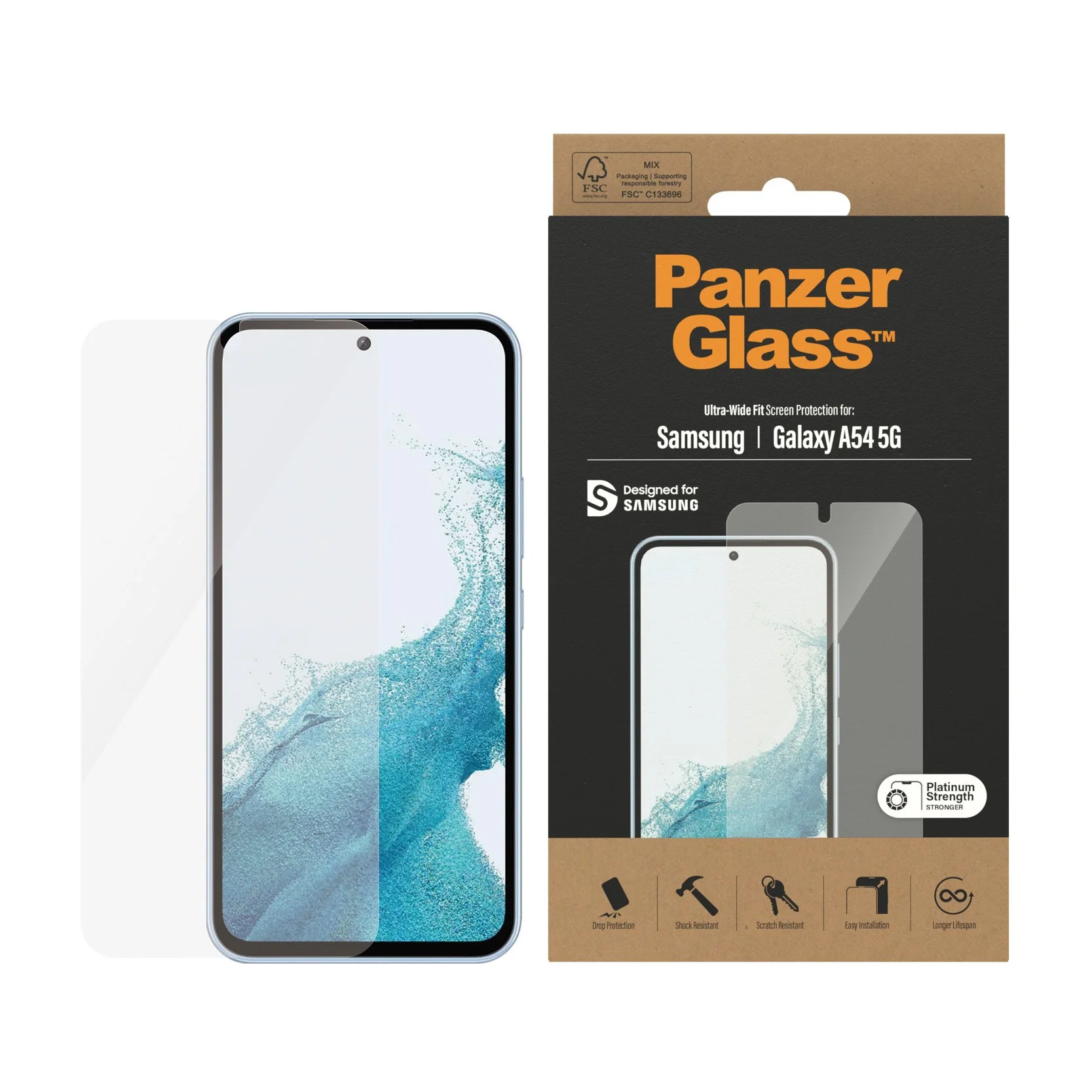 PanzerGlass® Screen Protector Samsung Galaxy A54 5G | Ultra-Wide Fit - Image 2