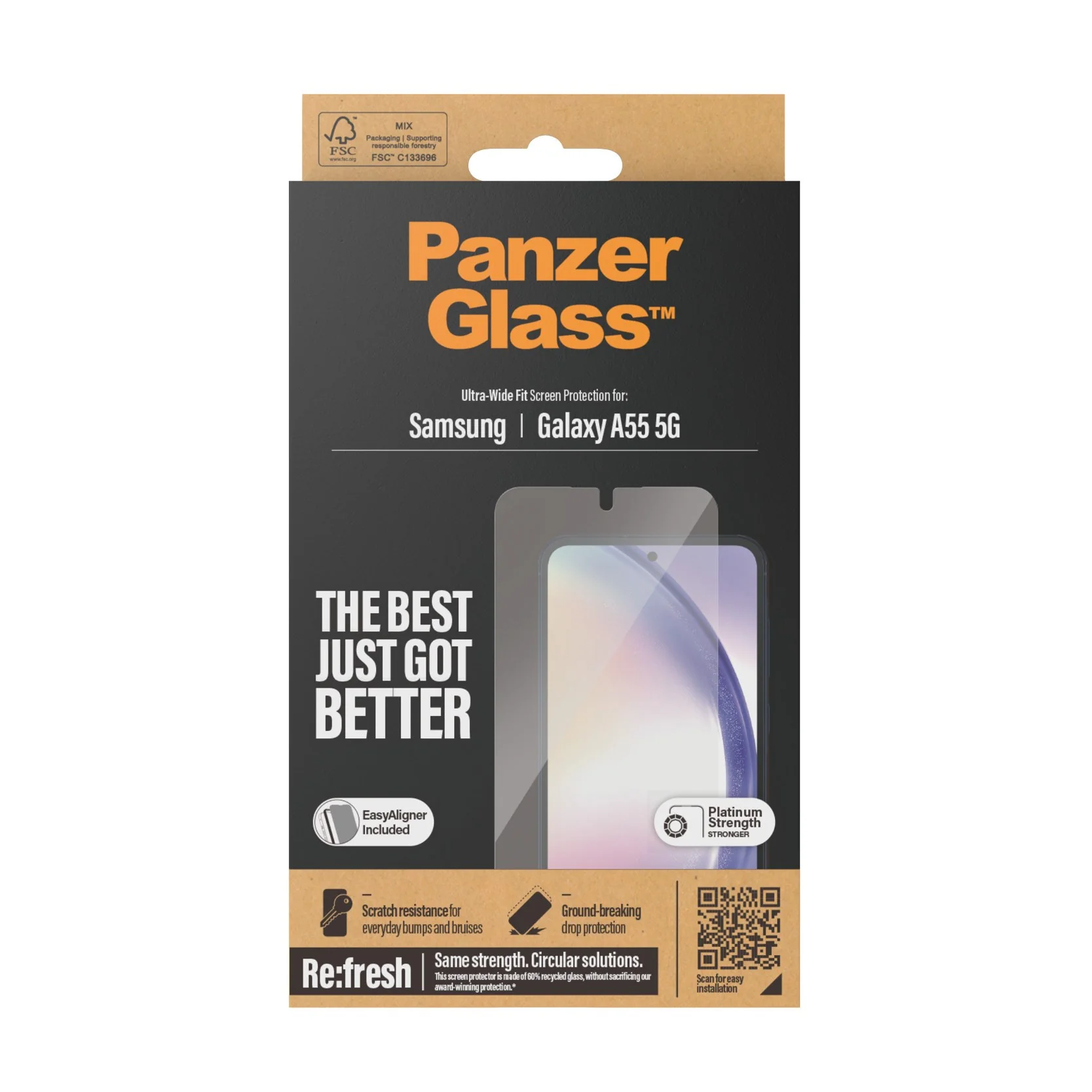 PanzerGlass® Screen Protector Samsung Galaxy A55 5G | Ultra-Wide Fit w. EasyAligner - Image 3