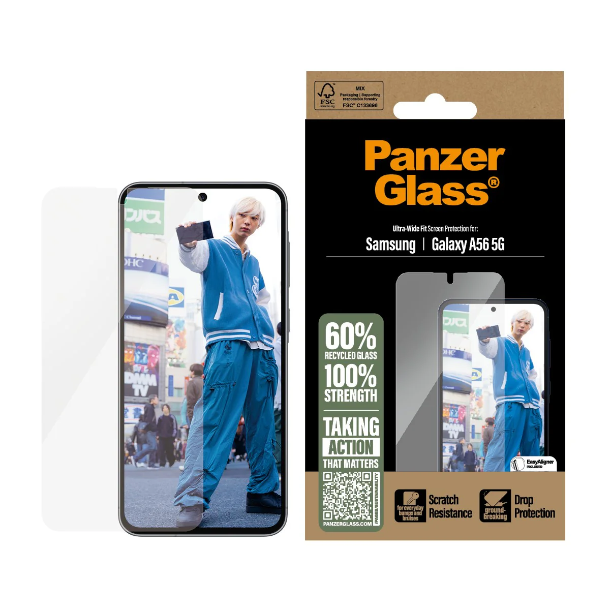 PanzerGlass® Screen Protector Samsung Galaxy A56 5G | Ultra-Wide Fit w. EasyAligner - Image 2