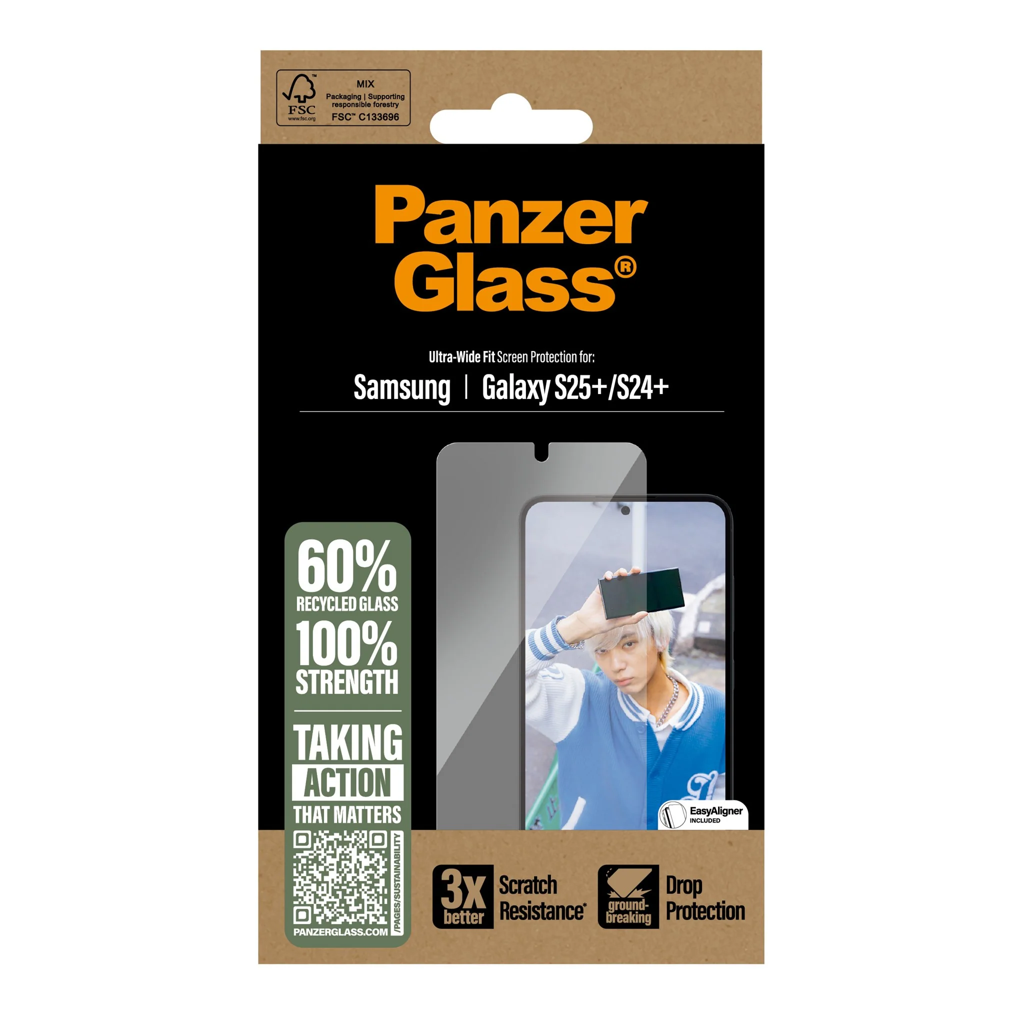 PanzerGlass® Screen Protector Samsung Galaxy S25+ | S24+ | Ultra-Wide Fit - Image 3