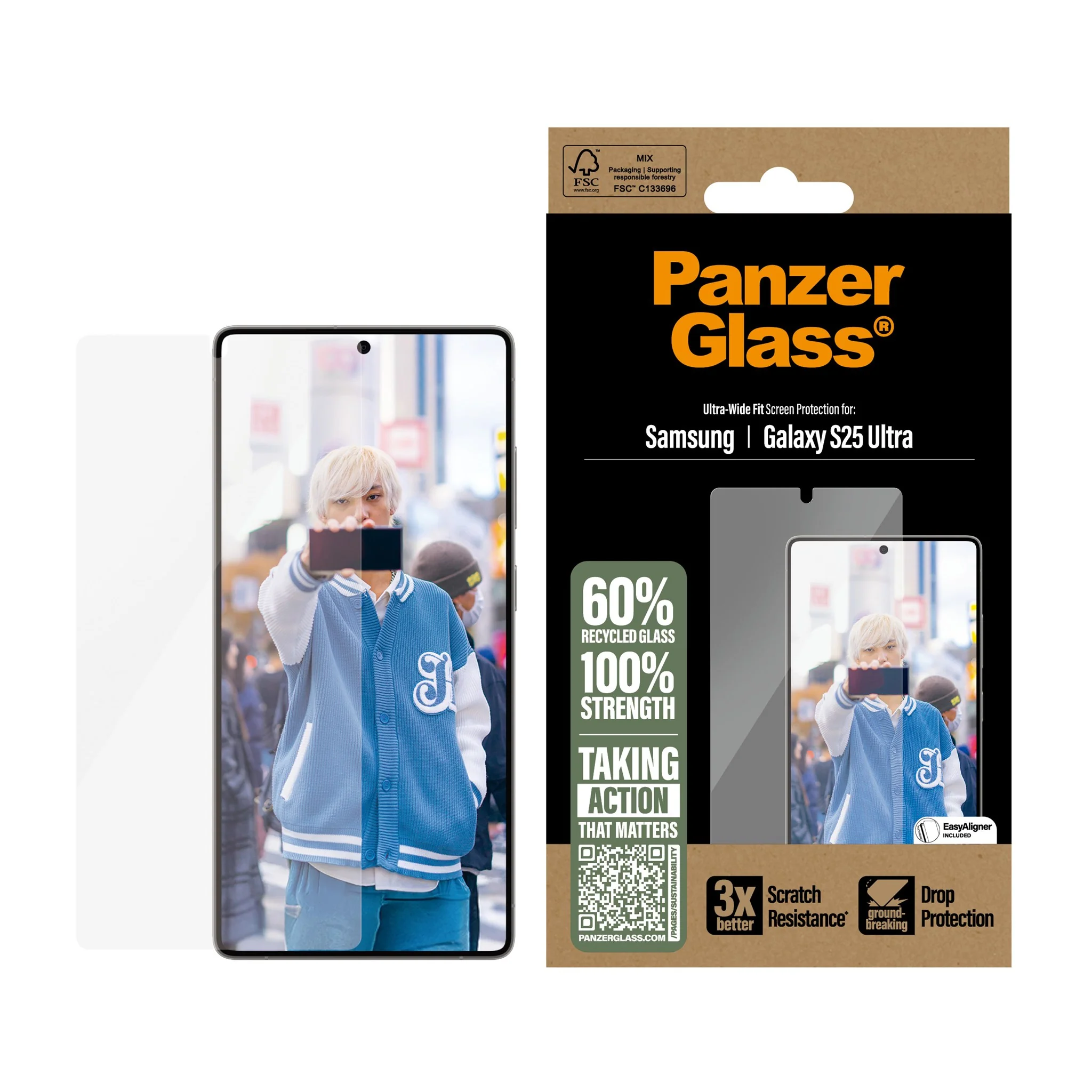 PanzerGlass® Screen Protector Samsung Galaxy S25 Ultra | Ultra-Wide Fit - Image 2