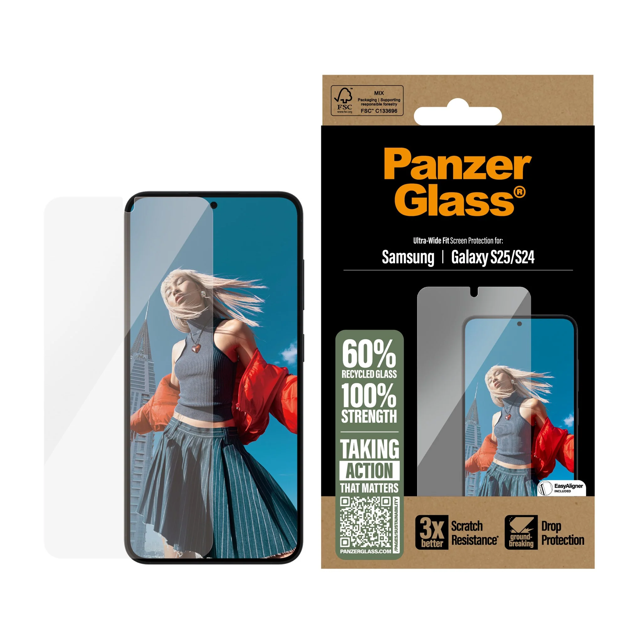 PanzerGlass® Screen Protector Samsung Galaxy S25 | S24 | Ultra-Wide Fit - Image 2