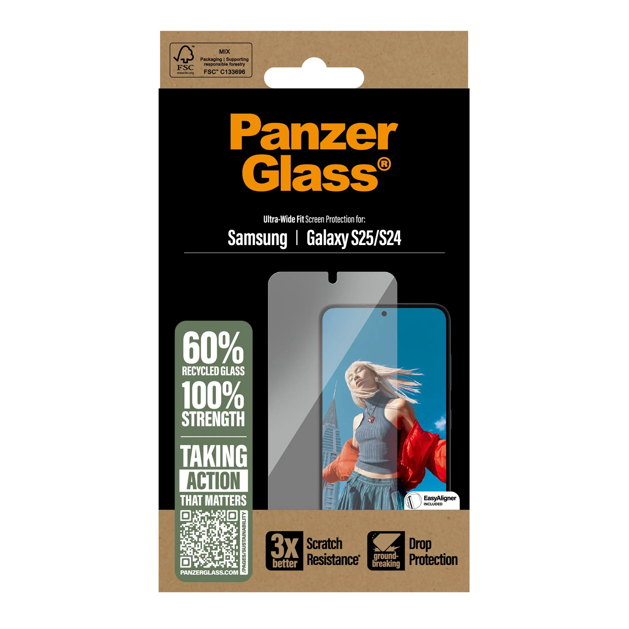 PanzerGlass® Screen Protector Samsung Galaxy S25 | S24 | Ultra-Wide Fit - Image 3