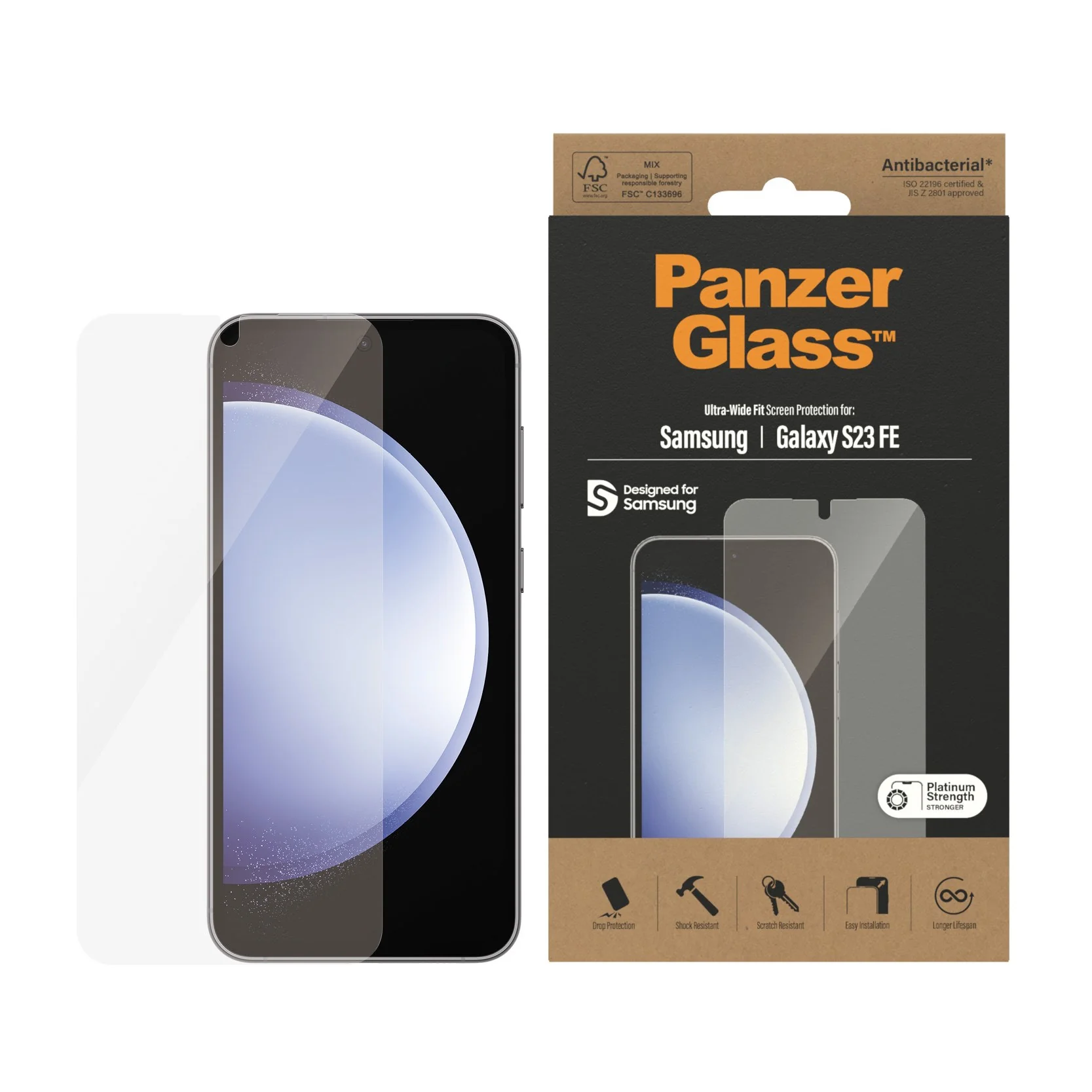 PanzerGlass® Screen Protector Samsung Galaxy S23 FE | Ultra-Wide Fit - Image 2