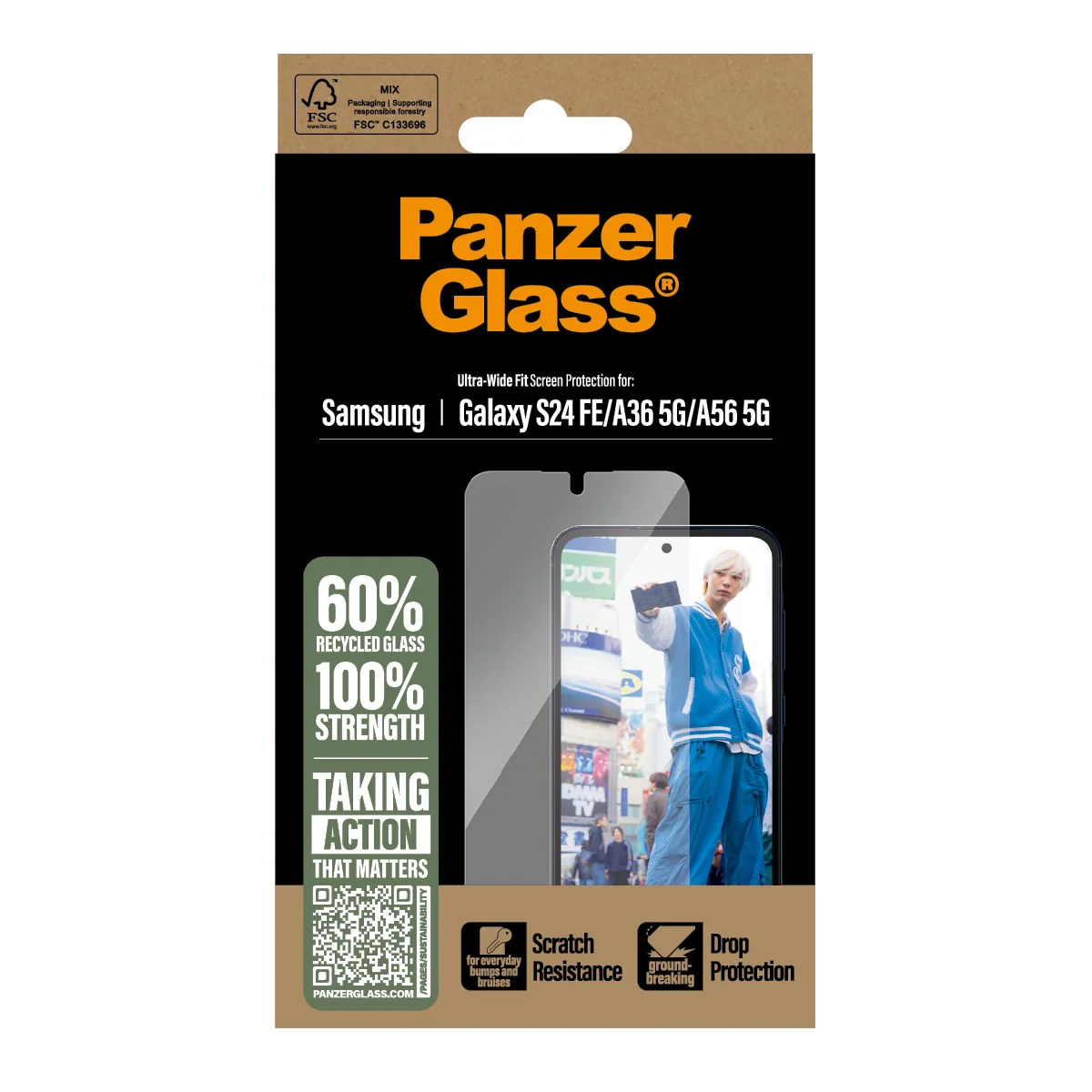 PanzerGlass® Screen Protector Samsung Galaxy S24 FE | A36 5G | A56 5G | Ultra-Wide Fit - Image 3