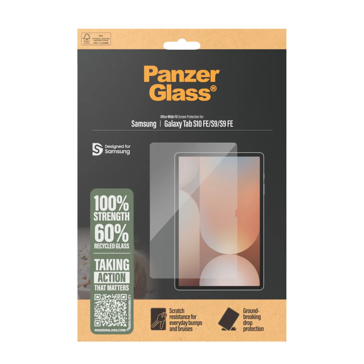 PanzerGlass® Screen Protector Samsung Galaxy Tab S10 FE | S9 5G | S9 FE 5G | Ultra-Wide Fit - Image 3