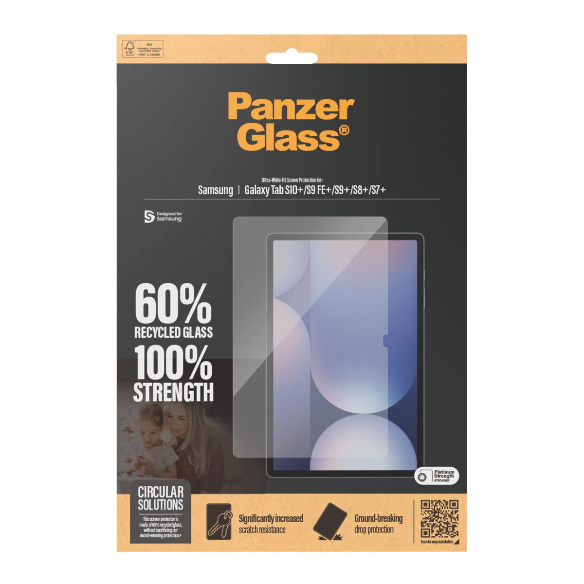 PanzerGlass® Screen Protector Samsung Galaxy Tab S7+ | S8+ | S9+ | S9 FE+ | S10+ | Ultra-Wide Fit - Image 3