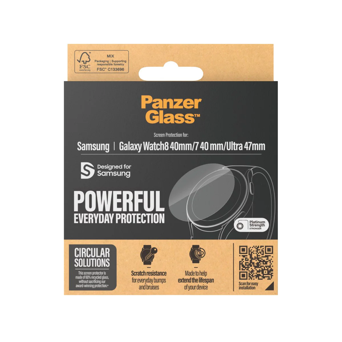 PanzerGlass® Screen Protector Samsung Galaxy Watch8 40mm | Watch Ultra 47mm | Watch7 40mm - Image 3