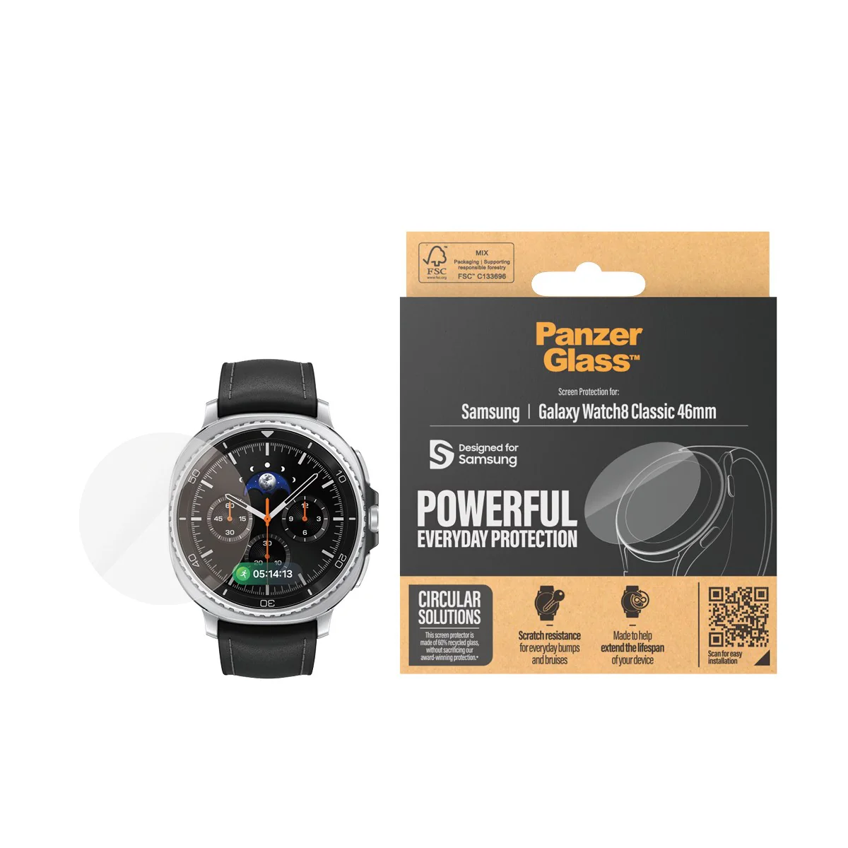 PanzerGlass® Screen Protector Samsung Galaxy Watch8 Classic 46mm - Image 2