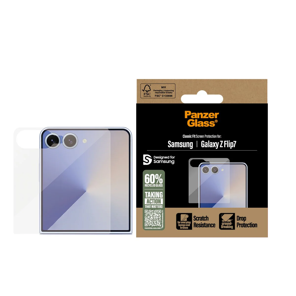 PanzerGlass® Screen Protector Samsung Galaxy Z Flip7 | Classic Fit - Image 2