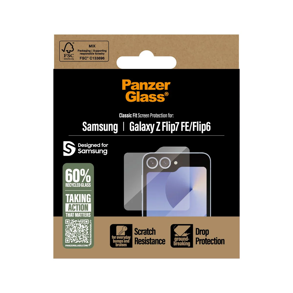 PanzerGlass® Screen Protector Samsung Galaxy Z Flip7 FE | Flip6 | Classic Fit - Image 3