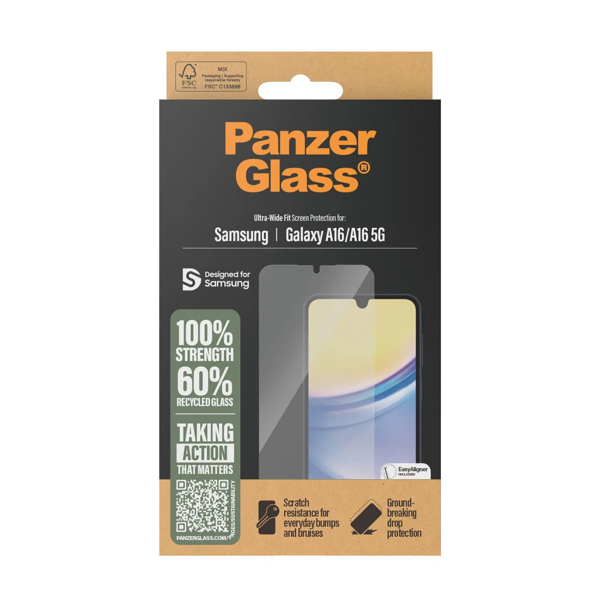 PanzerGlass® Screen Protector Samsung Galaxy A16 | A16 5G | Ultra-Wide Fit w. EasyAligner - Image 3