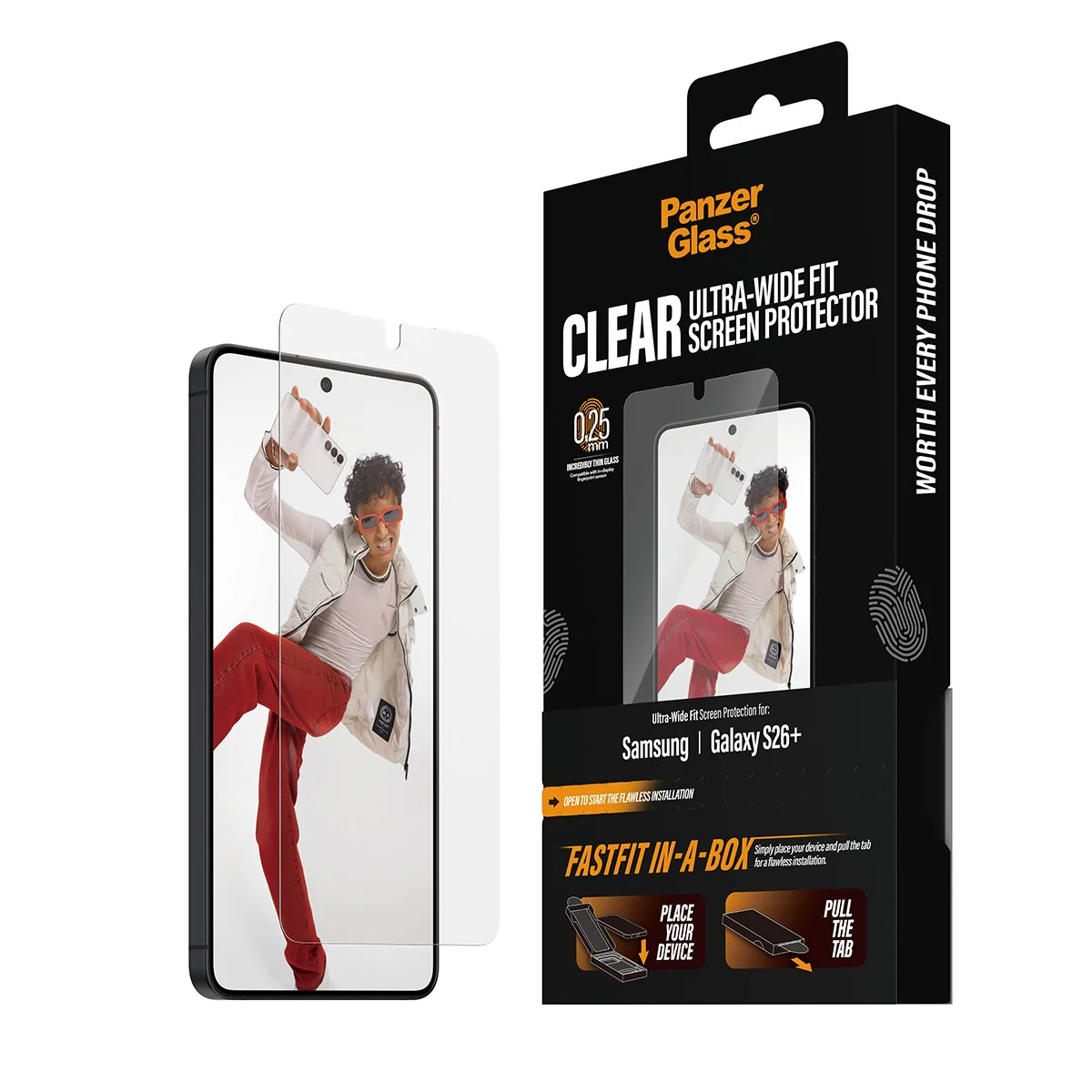 PanzerGlass® Screen Protector Samsung Galaxy S26+ | Ultra-Wide Fit w. FASTFIT IN-A-BOX - Image 6