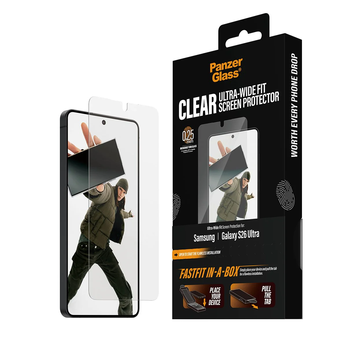 PanzerGlass® Screen Protector Samsung Galaxy S26 Ultra | Ultra-Wide Fit w. FASTFIT IN-A-BOX - Image 6