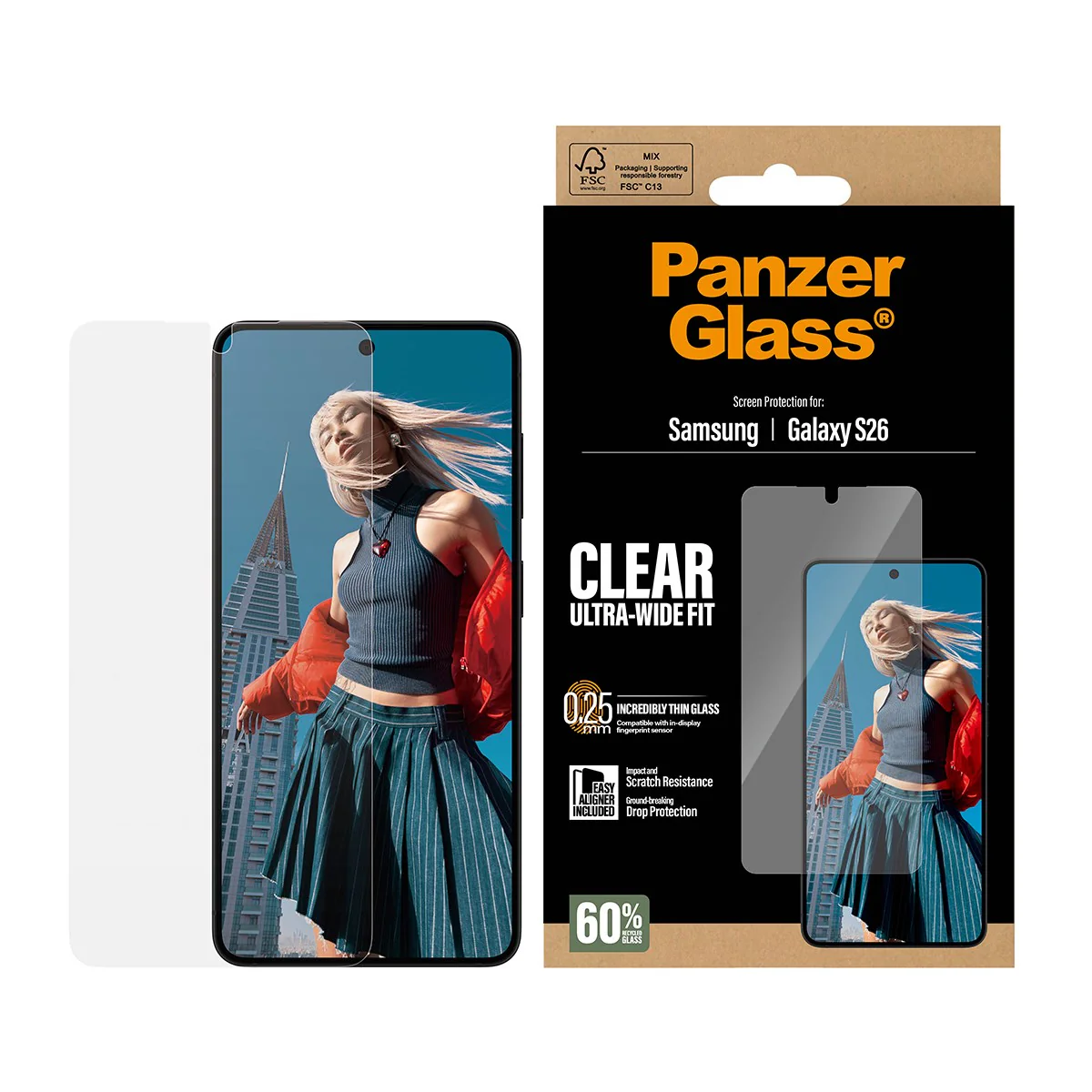 PanzerGlass® Screen Protector Samsung Galaxy S26 | Ultra-Wide Fit w. EasyAligner - Image 2