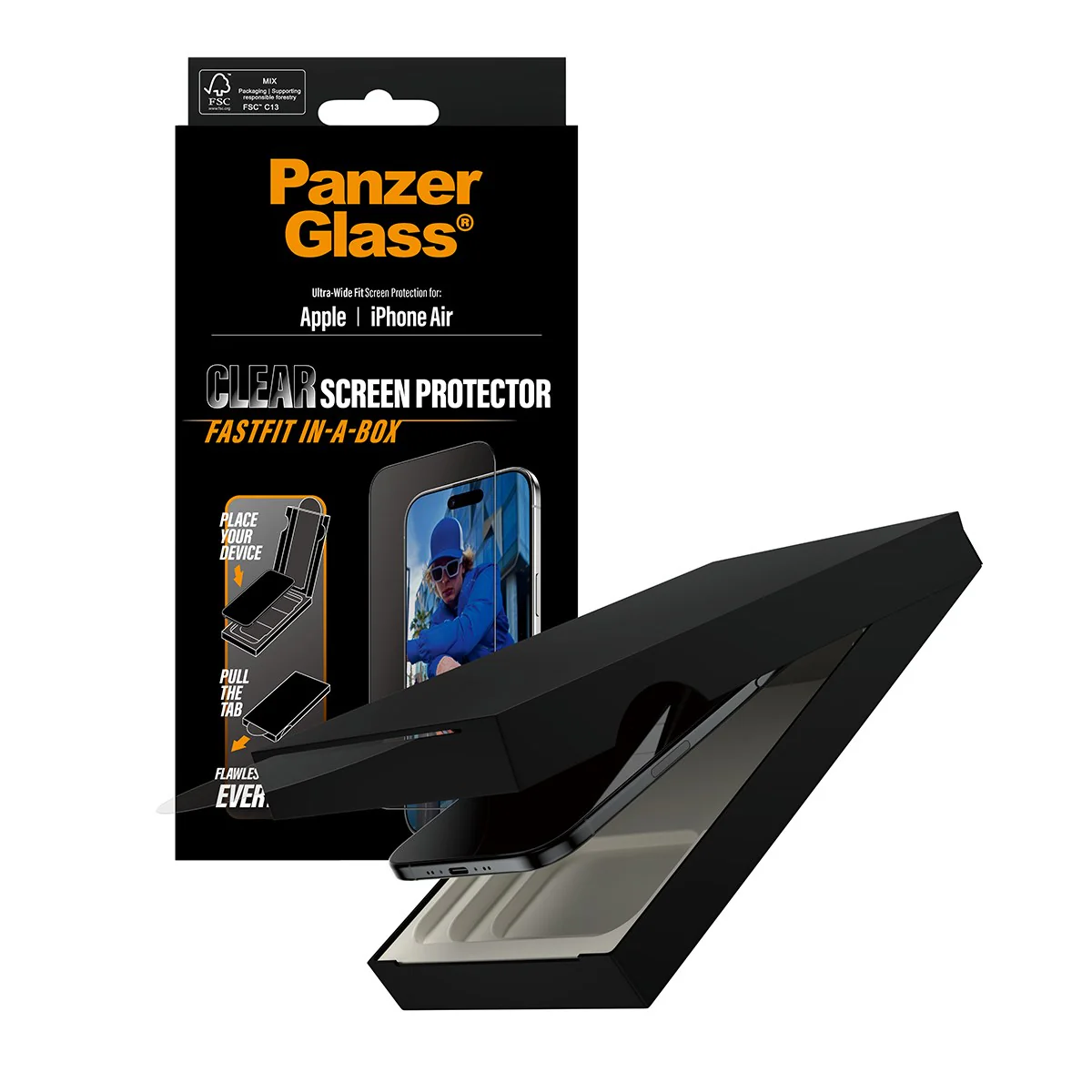 PanzerGlass® Screen Protector iPhone Air | Ultra-Wide Fit w. FASTFIT IN-A-BOX - Image 5