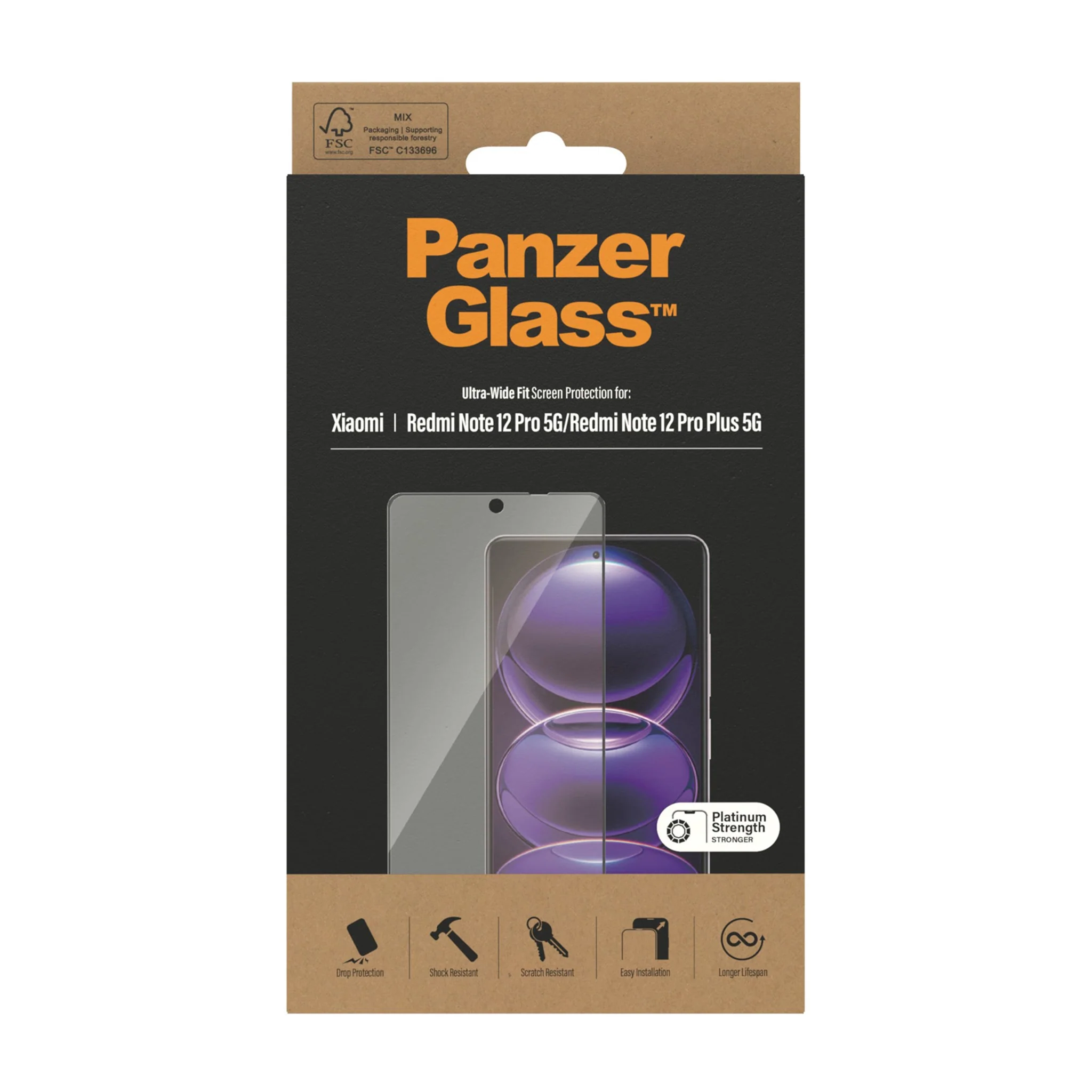 PanzerGlass® Screen Protector Xiaomi Redmi Note 12 Pro | 12 Pro Plus | Poco X5 Pro | Ultra-Wide Fit - Image 3