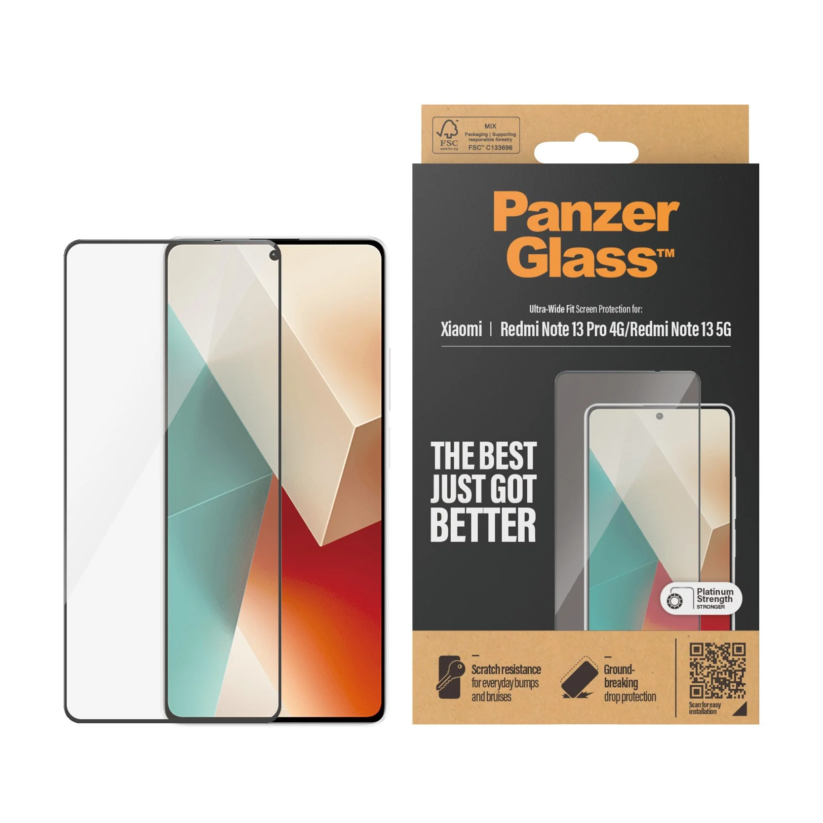 PanzerGlass® Screen Protector Xiaomi Redmi Note13 5G | 13 Pro 4G | Ultra-Wide Fit - Image 2