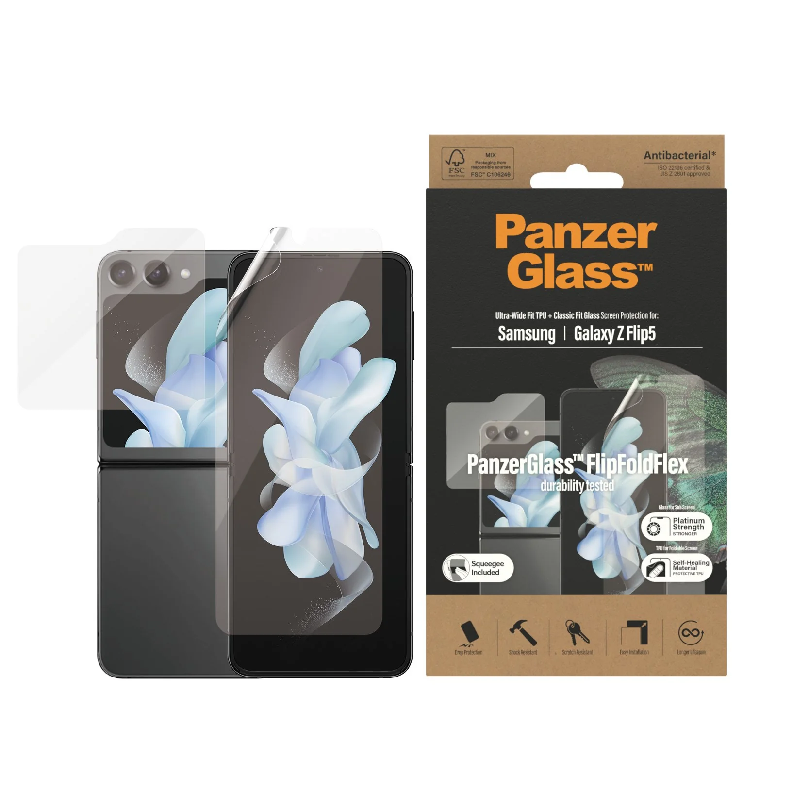 PanzerGlass® Screen Protectors Samsung Galaxy Z Flip 5G | Glass & Film - Image 2
