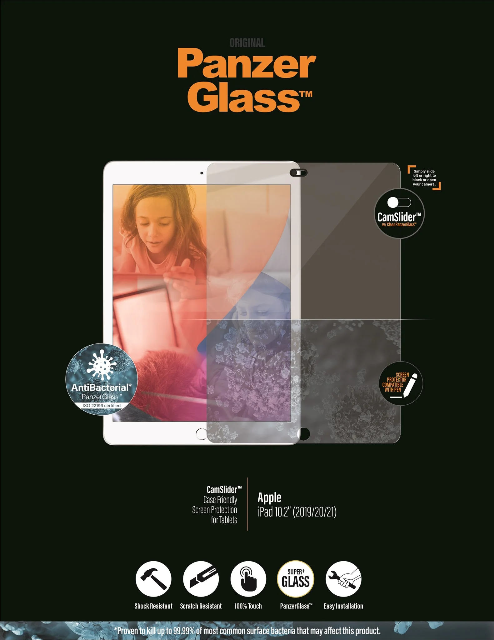 PanzerGlass® CamSlider® Screen Protector iPad 10.2″ (2019-2021) - Image 8