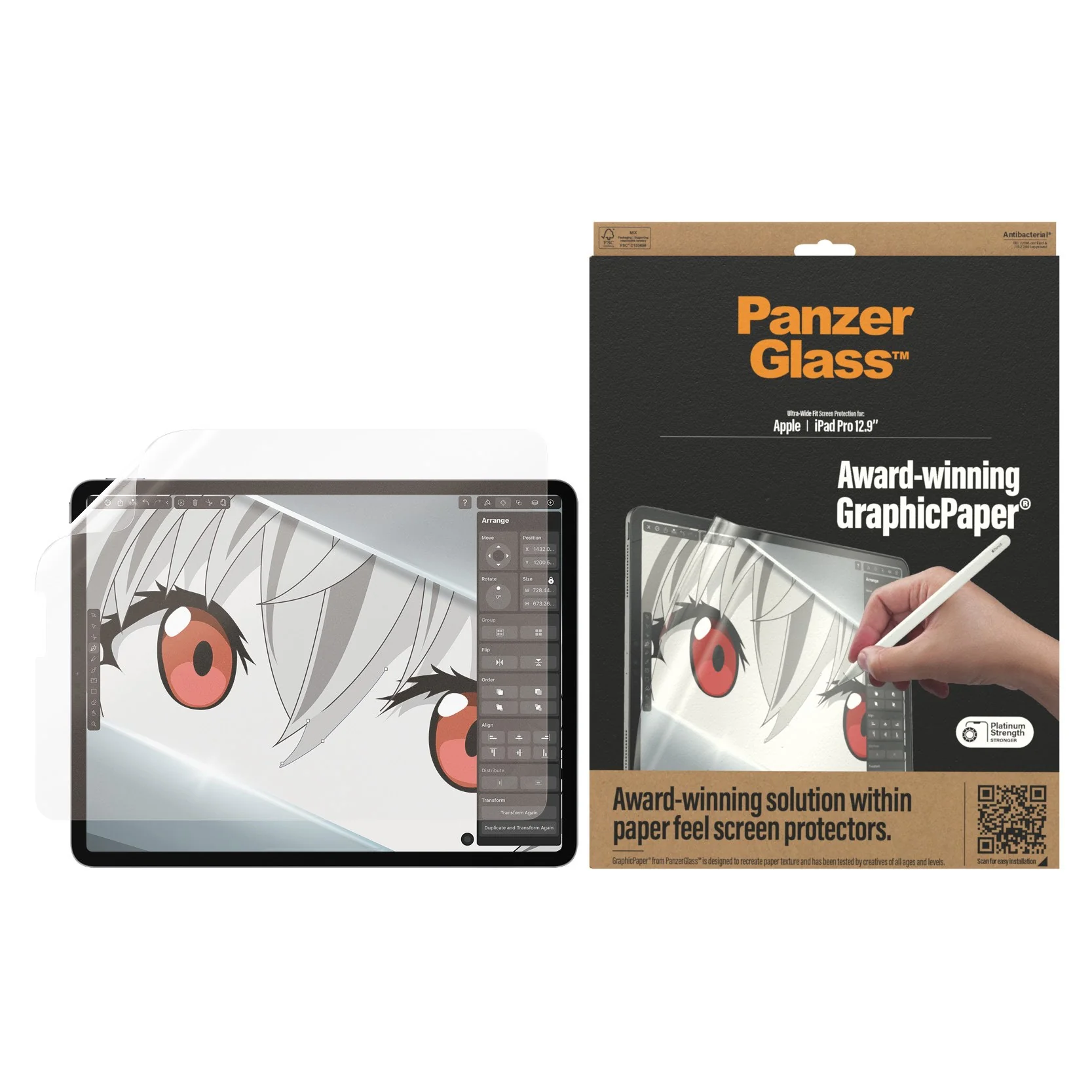 PanzerGlass® GraphicPaper® Screen Protector iPad Pro 12.9'' (2018-2022) | Ultra-Wide Fit - Image 2