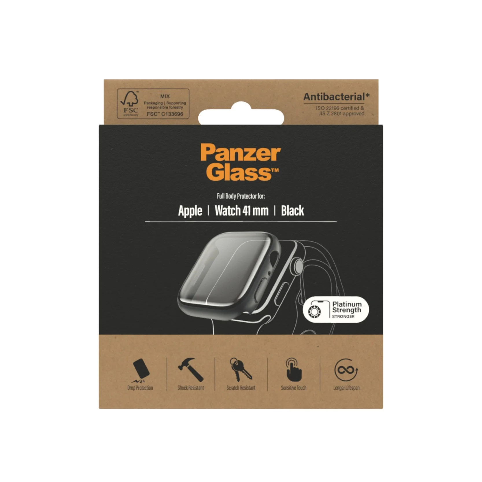 PanzerGlass® Full body Case Apple Watch Series 9 | 8 | 7 | 41mm | Black - Image 3