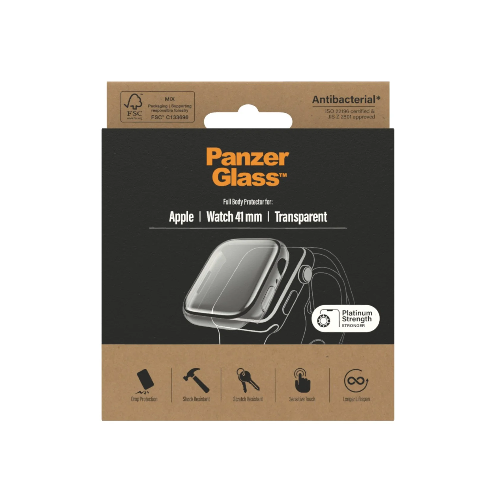 PanzerGlass® Full body Case Apple Watch Series 9 | 8 | 7 | 41mm | Transparent - Image 13