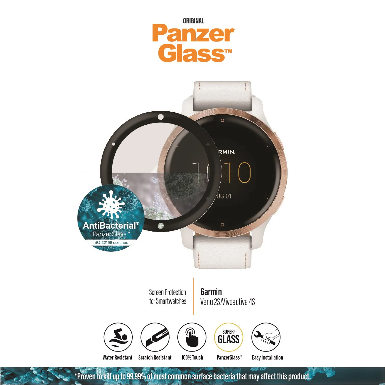 PanzerGlass® Garmin Venu 2S | Vivoactive 4s | Screen Protector Glass - Image 9