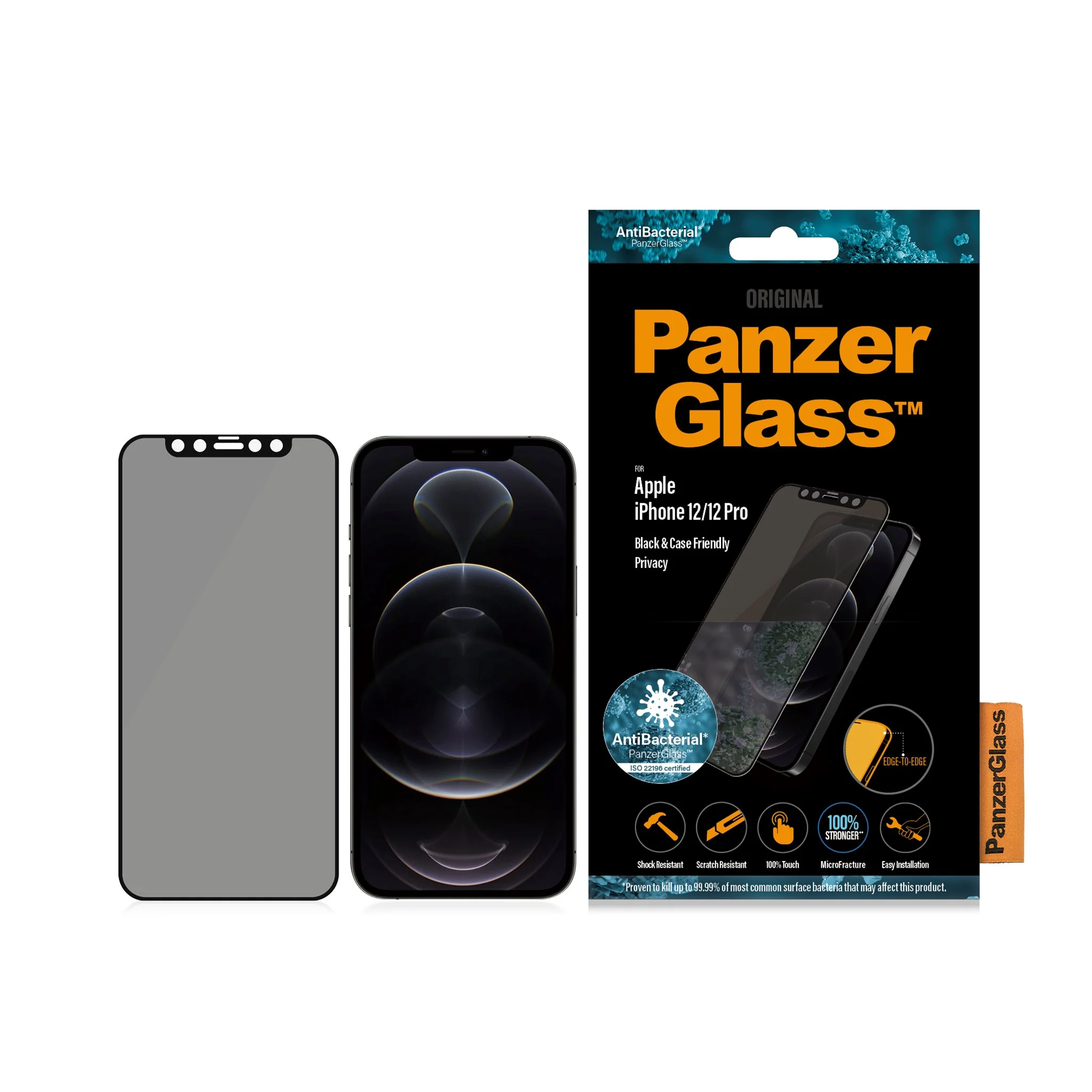 PanzerGlass® Privacy Screen Protector iPhone 12 | 12 Pro | Edge-to-Edge