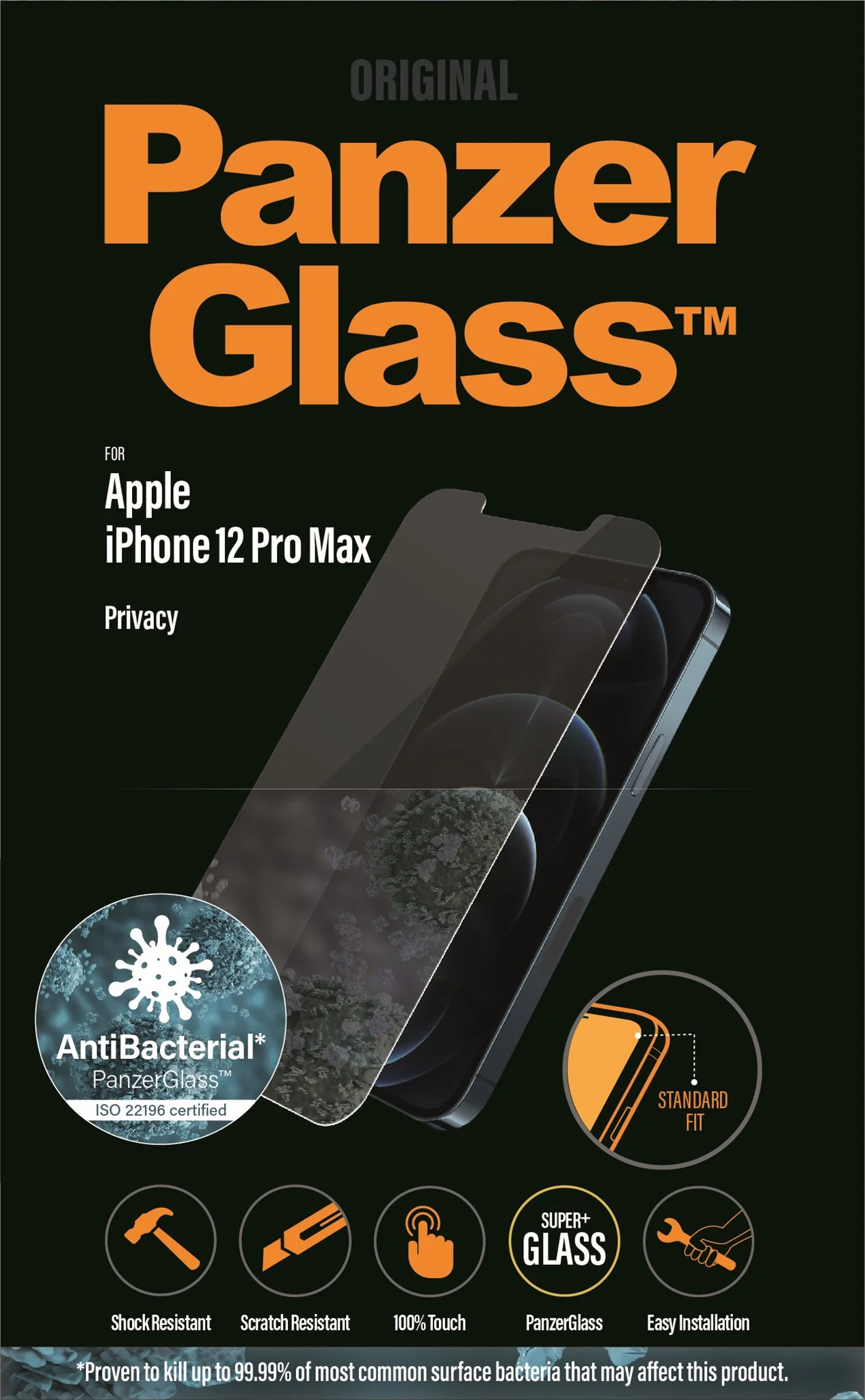 PanzerGlass® Privacy Screen Protector iPhone 12 Pro Max | Standard Fit - Image 2