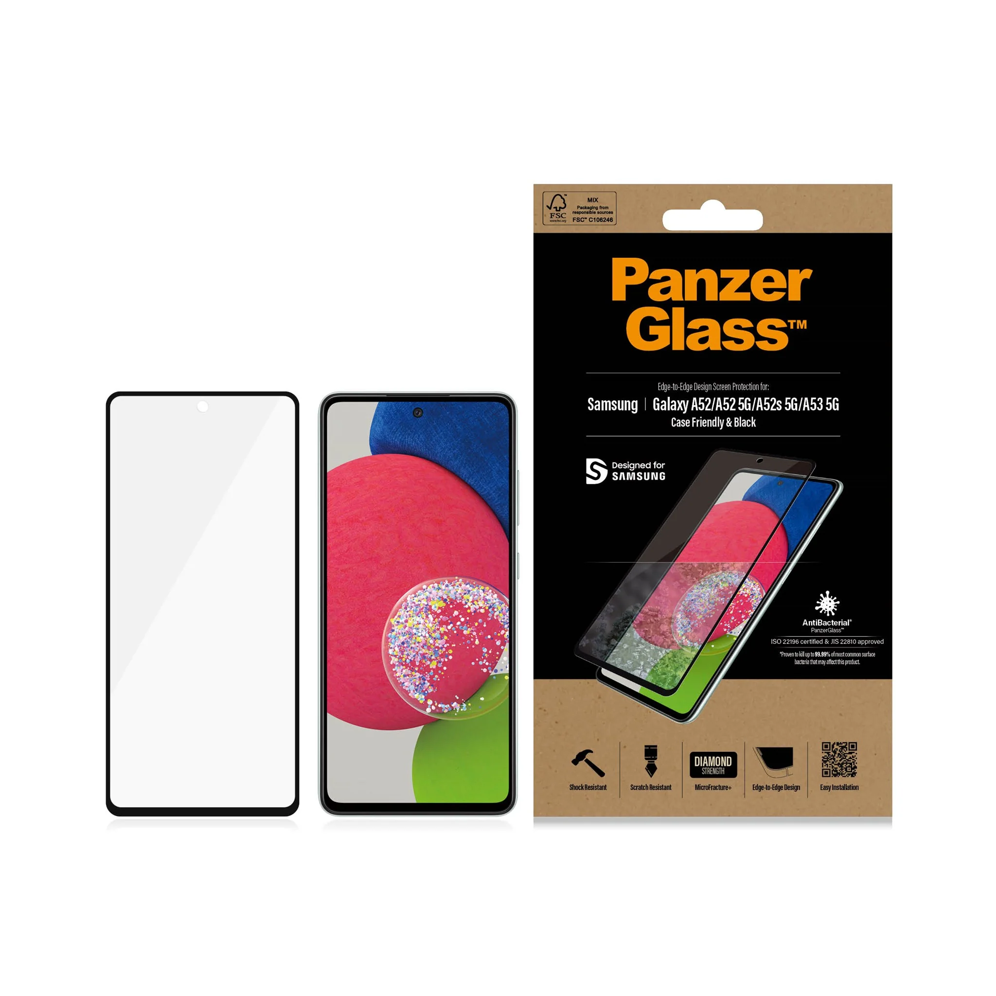 PanzerGlass® Screen Protector Samsung Galaxy A52 | A52 5G | A52s 5G | A53 5G - Image 3