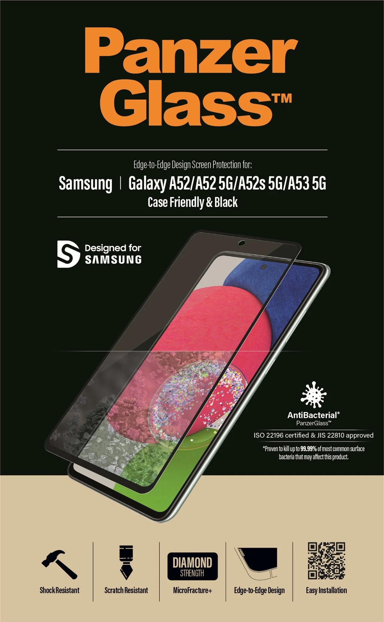PanzerGlass® Screen Protector Samsung Galaxy A52 | A52 5G | A52s 5G | A53 5G - Image 9