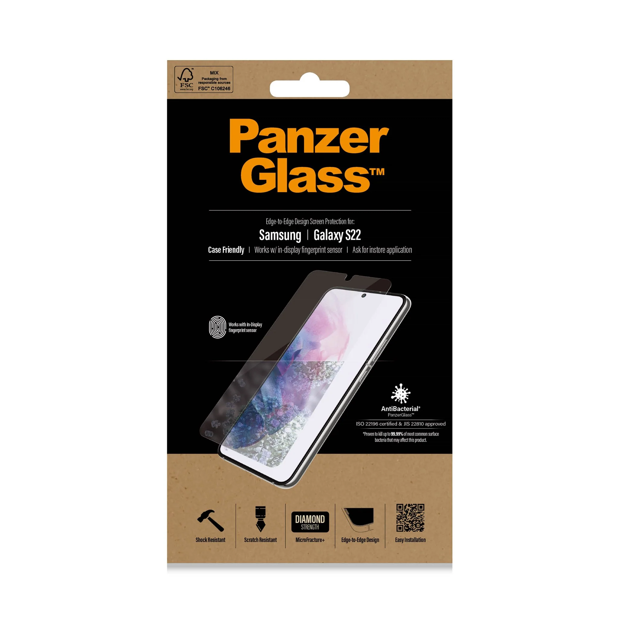 PanzerGlass® UltraForce1 Samsung Galaxy S22 5G | Screen Protector - Image 2