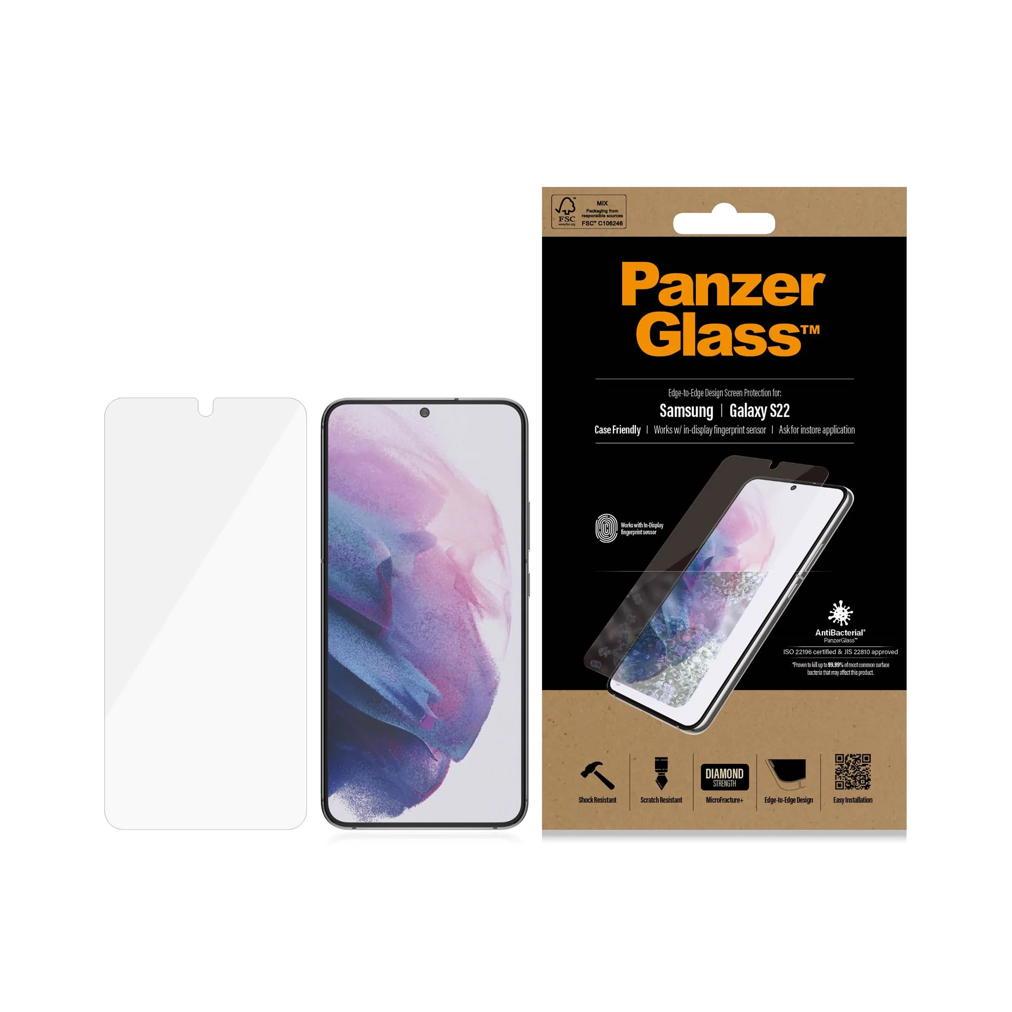 PanzerGlass® UltraForce1 Samsung Galaxy S22 5G | Screen Protector - Image 3