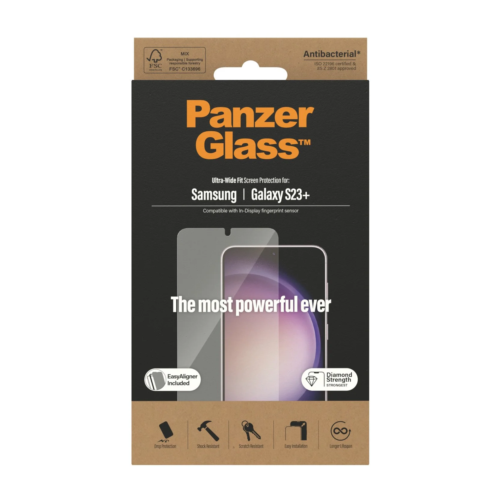 PanzerGlassÂź Screen Protector Samsung Galaxy S23+ | Ultra-Wide Fit w. EasyAligner - Image 3