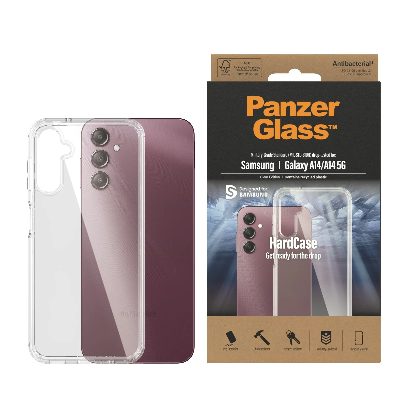 PanzerGlass® HardCase Transparent Samsung Galaxy A14 | A14 5G - Image 2