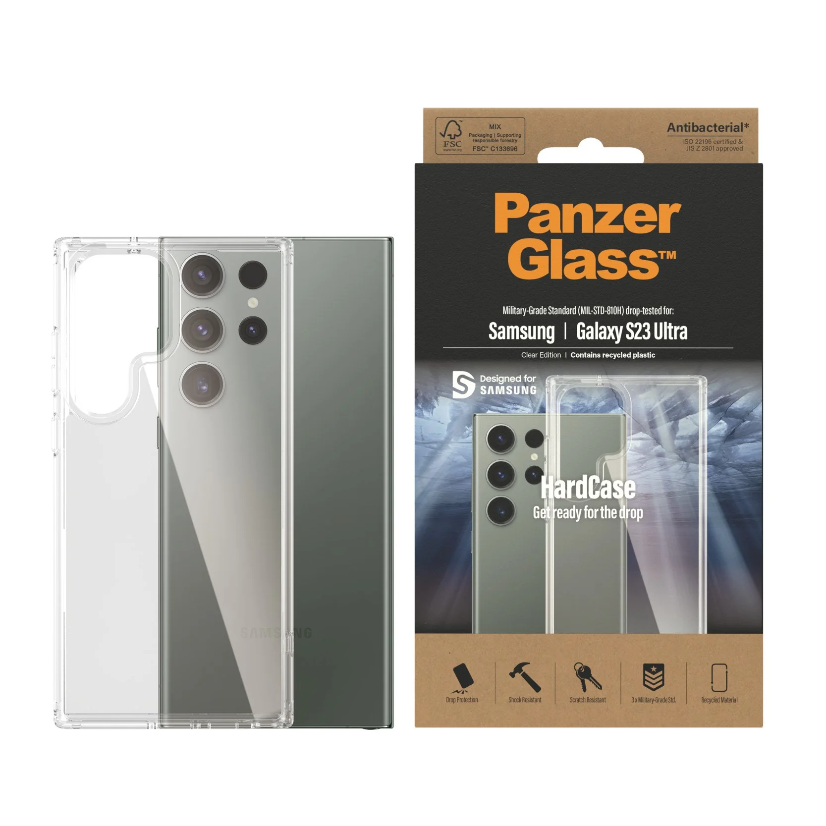 PanzerGlass® HardCase Transparent Samsung Galaxy S23 Ultra - Image 2