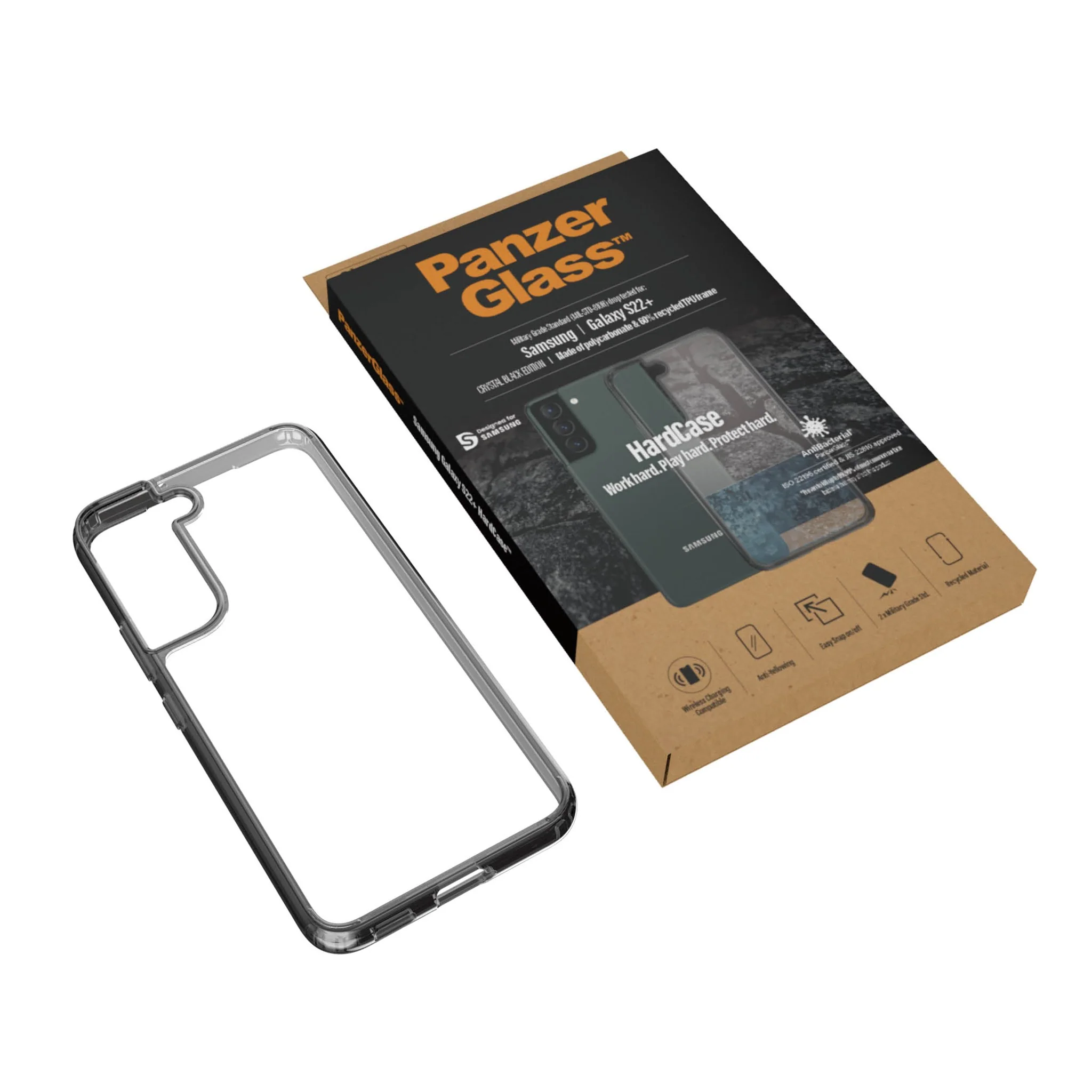 PanzerGlass® HardCase Samsung Galaxy S22+ 5G - Smokey Black - Image 5