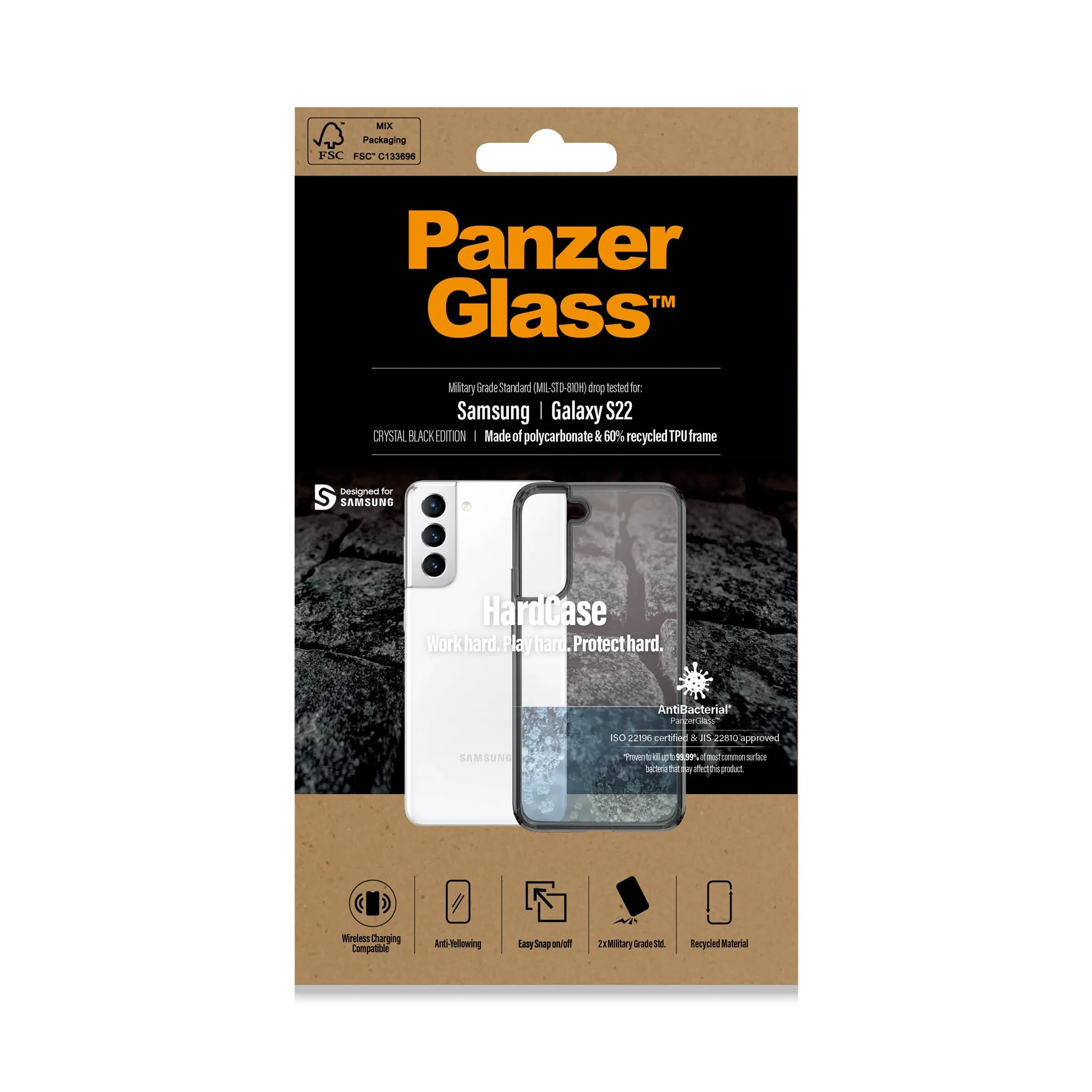 PanzerGlass® HardCase Samsung Galaxy S22 5G - Smokey Black - Image 2
