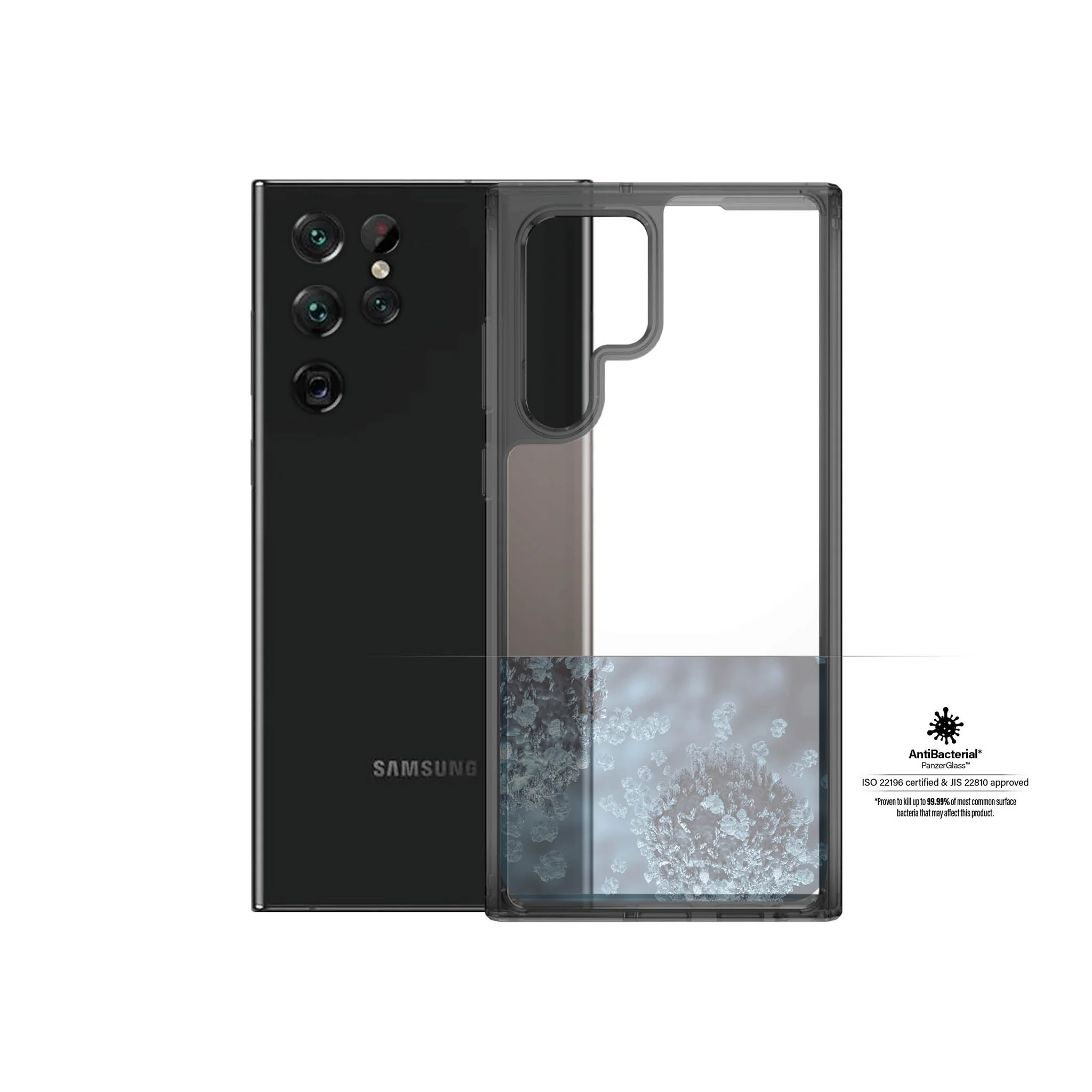 PanzerGlass® HardCase Samsung Galaxy S22 Ultra 5G - Smokey Black