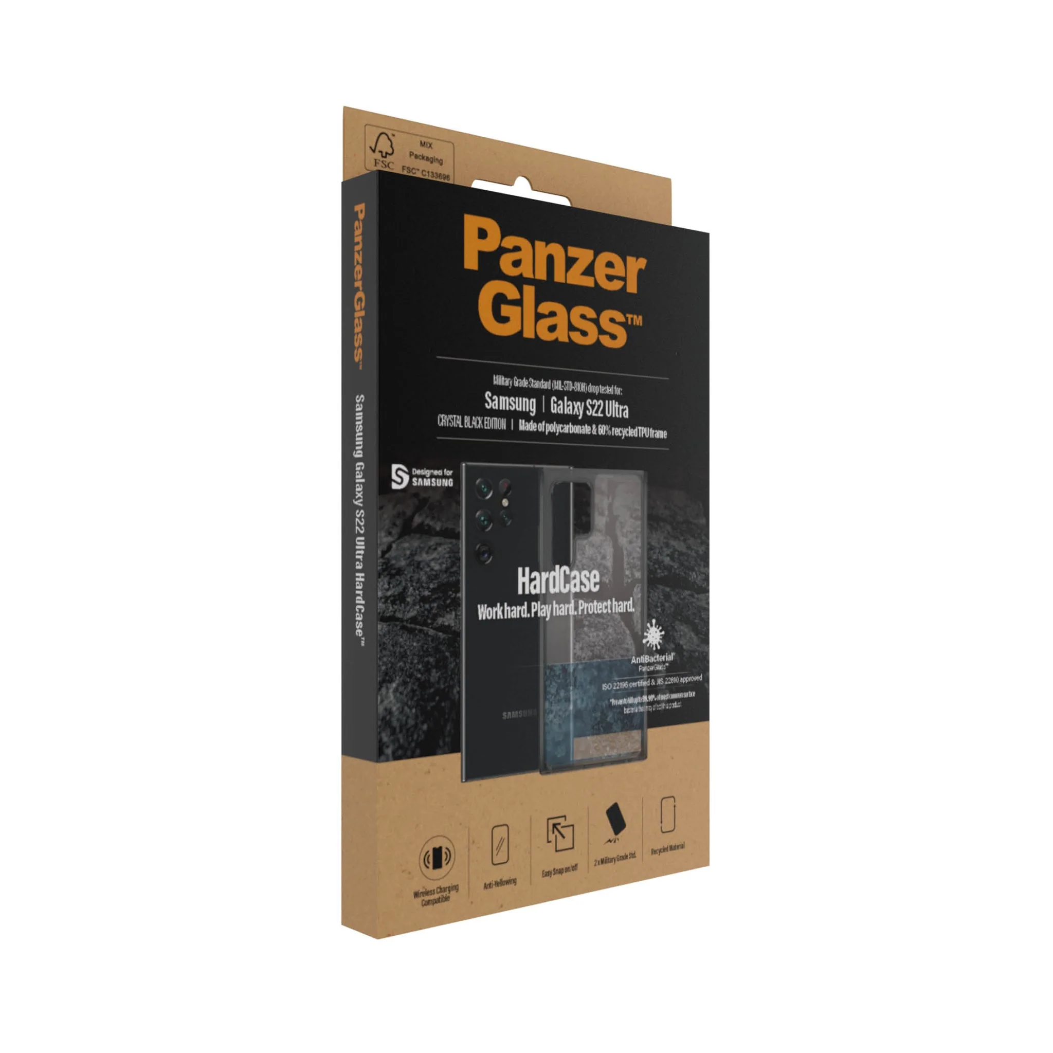 PanzerGlass® HardCase Samsung Galaxy S22 Ultra 5G - Smokey Black - Image 4