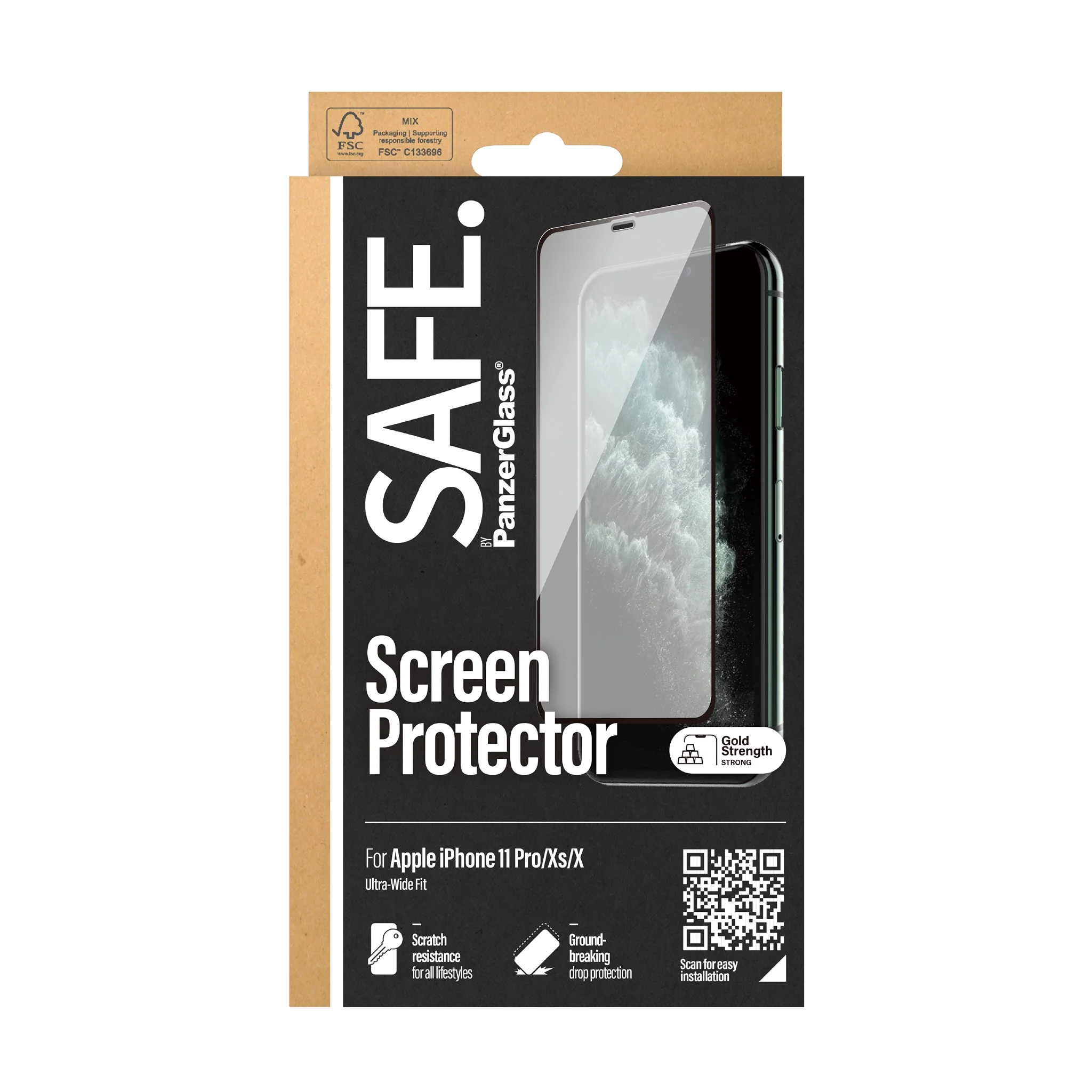 SAFE. by PanzerGlass® Screen Protector iPhone X | Xs | 11 Pro | Edge-to-Edge - Image 3